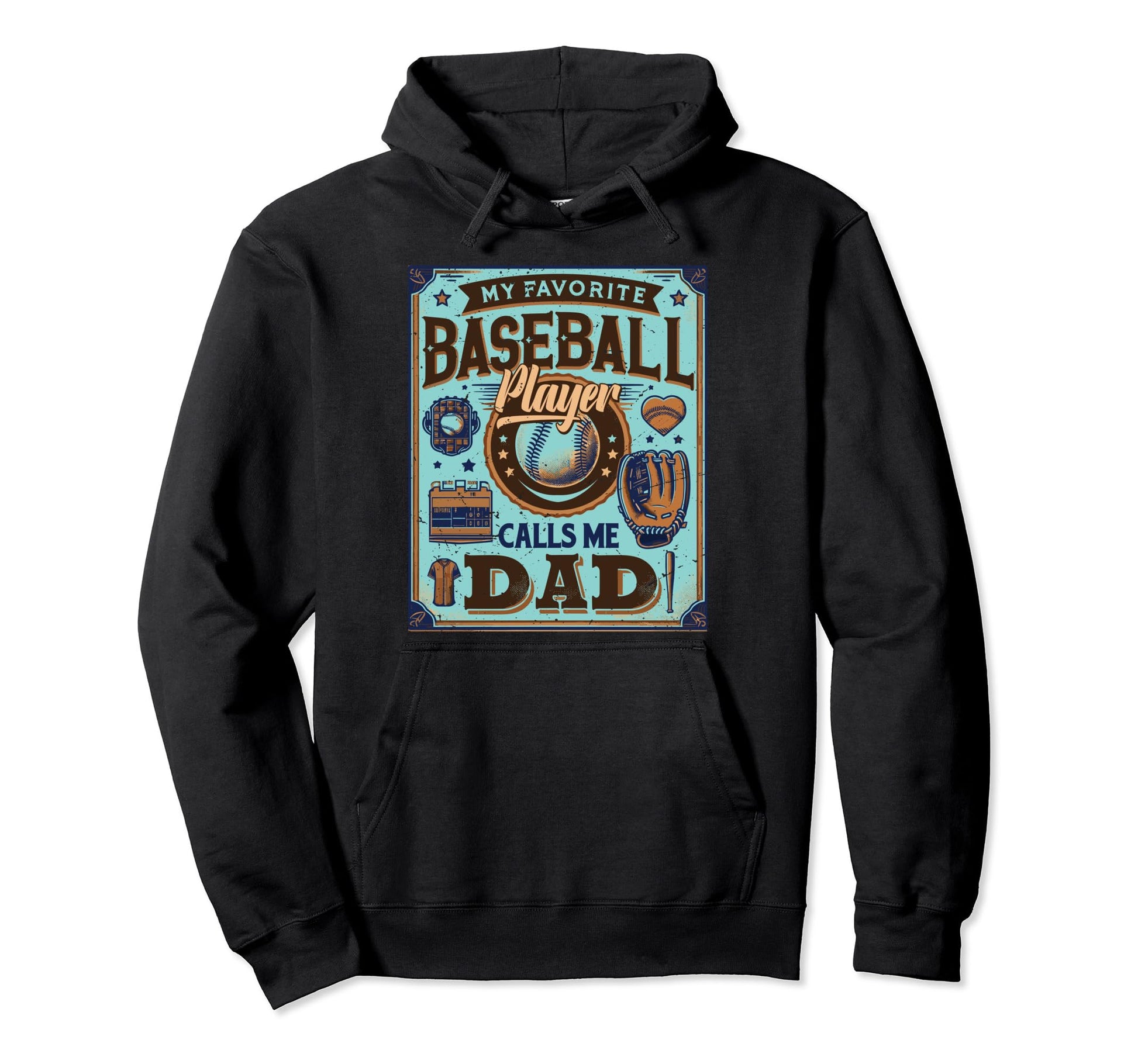 My Favorite Baseball Player Calls Me Hoodie - Custom Art Print Men Women - T-Shirt, Sweatshirt, Hoodie