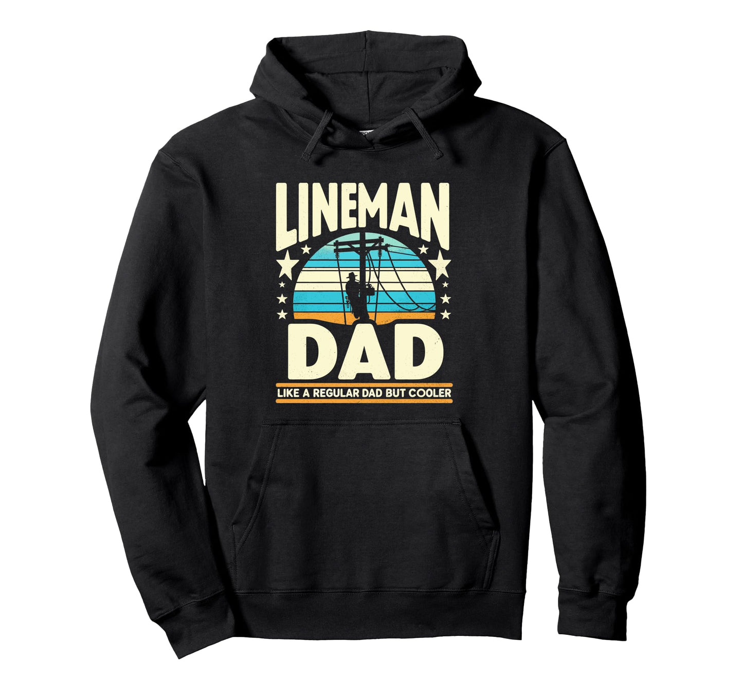 Lineman Dad But Cooler Funny Lineman Hoodie - Aesthetic Graphic Unisex - T-Shirt, Sweatshirt, Hoodie