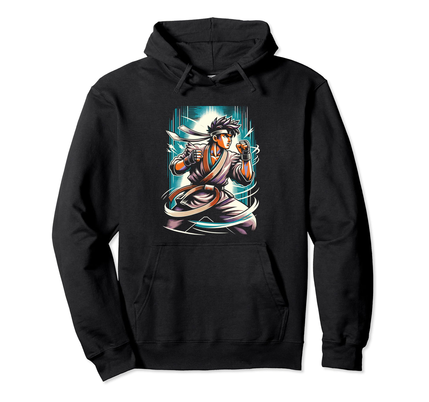 Anime Fighter Anime Gym Pop Art Hoodie - Streetwear Style for Adults - T-Shirt, Sweatshirt, Hoodie