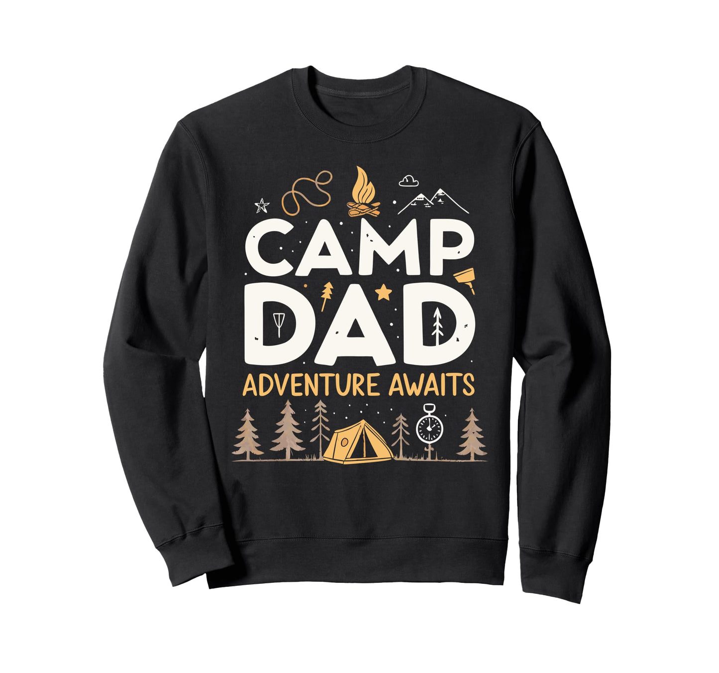 Fathers Day Adventure Awaits Camping Sweatshirt - Streetwear Style Unisex - T-Shirt, Sweatshirt, Hoodie