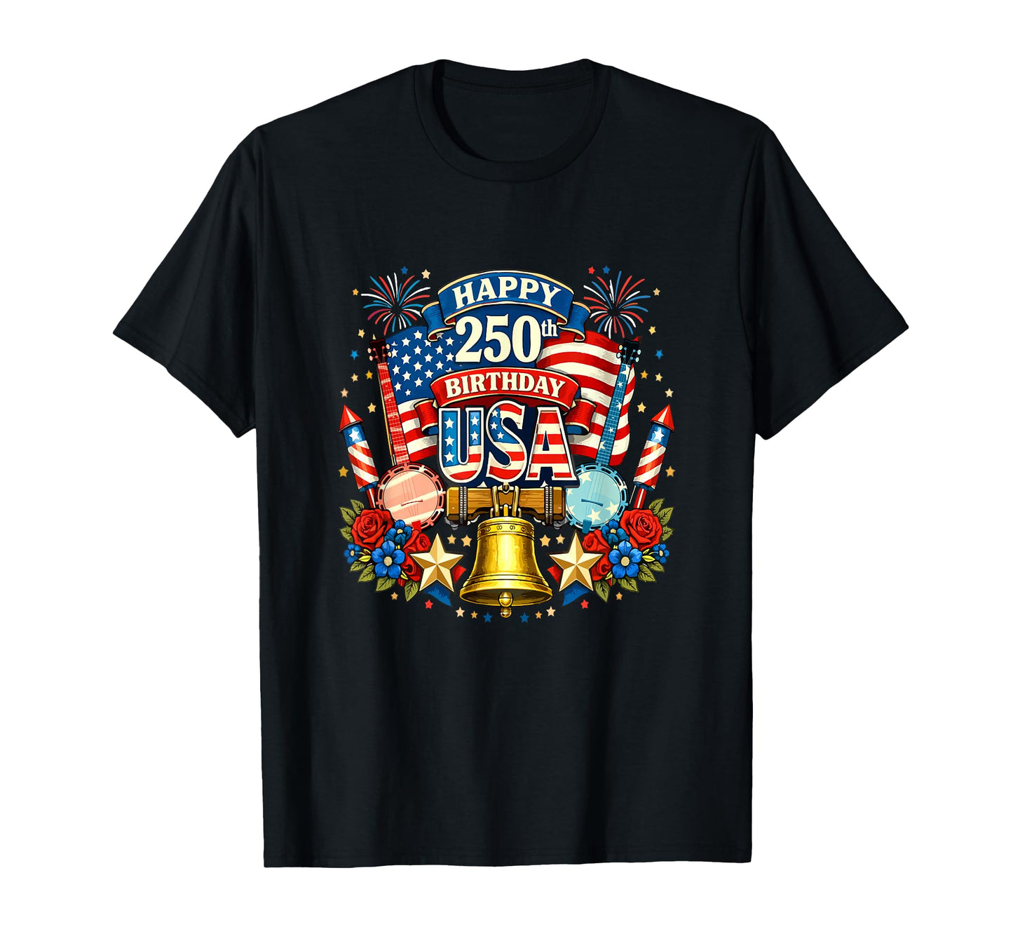Happy 250Th Birthday Usa 4Th July Us T-Shirt - Unique Graphic for Adults - T-Shirt, Sweatshirt, Hoodie