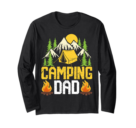 Camping Dad Camp Camper Tent Father Hoodie - Aesthetic Graphic for Adults - T-Shirt, Sweatshirt, Hoodie
