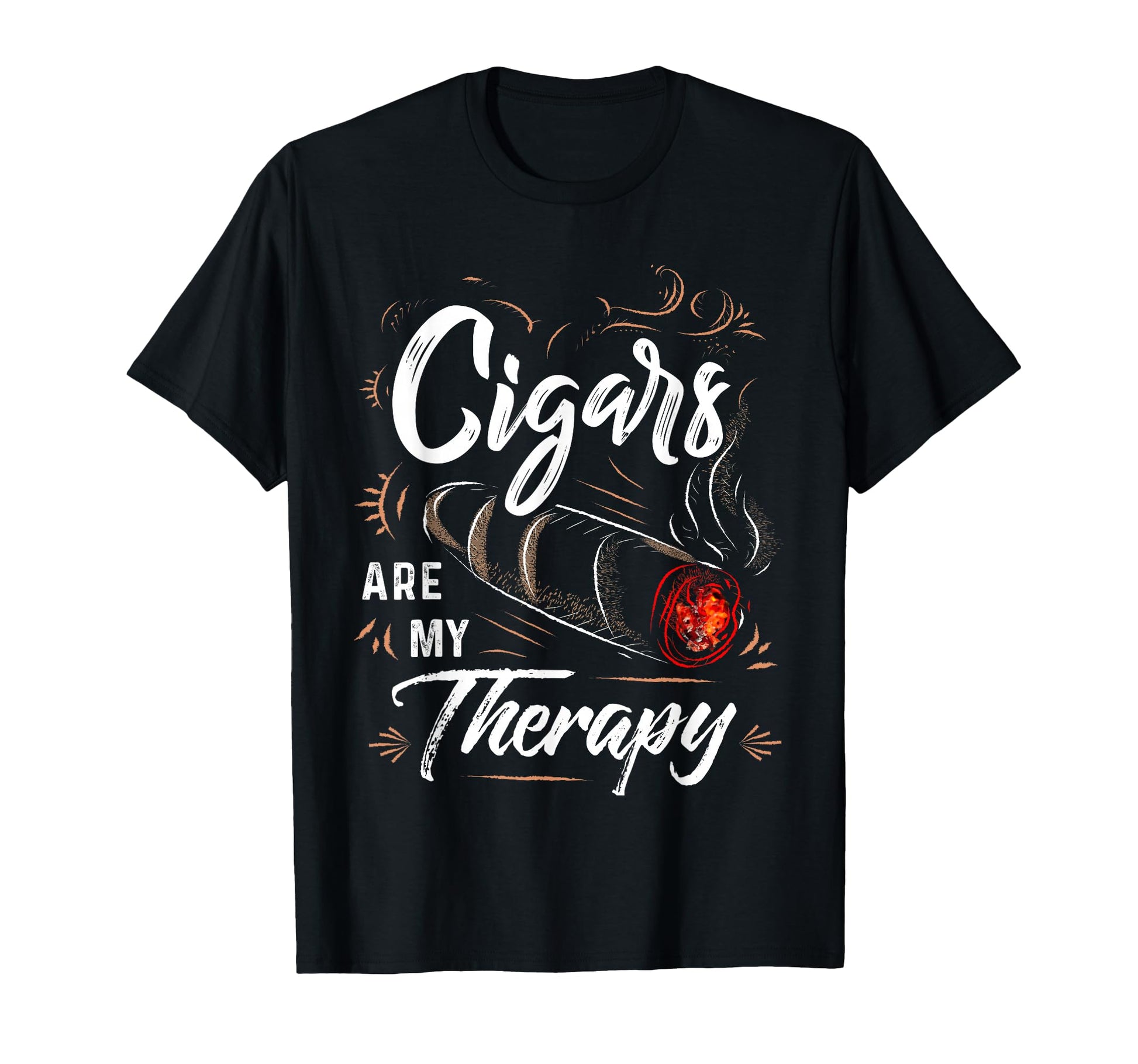 Cigars Are My Therapy Designs T-Shirt - Aesthetic Graphic for Adults - T-Shirt, Sweatshirt, Hoodie