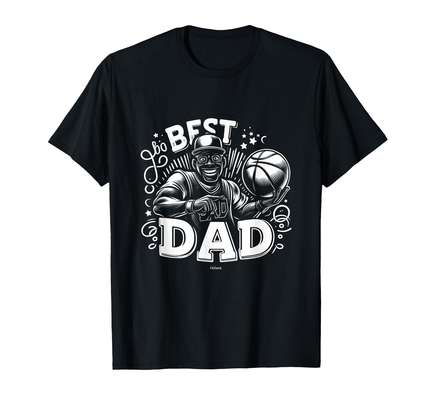 Mens Best Dad Cap Loves Basketball Happy T-Shirt - Unique Graphic Unisex - T-Shirt, Sweatshirt, Hoodie