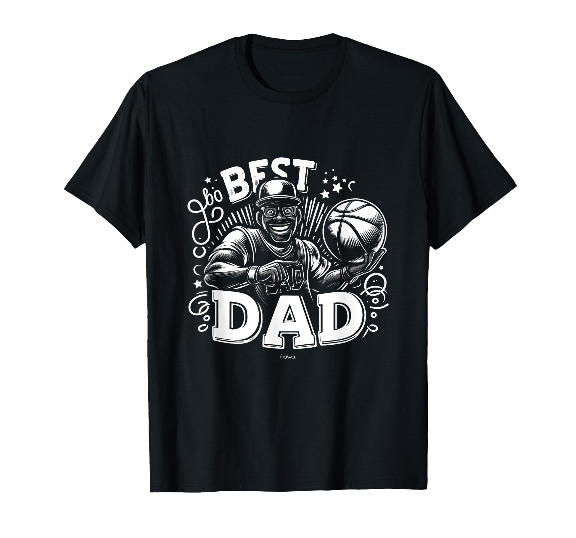 Mens Best Dad Cap Loves Basketball Happy T-Shirt - Unique Graphic Unisex - T-Shirt, Sweatshirt, Hoodie