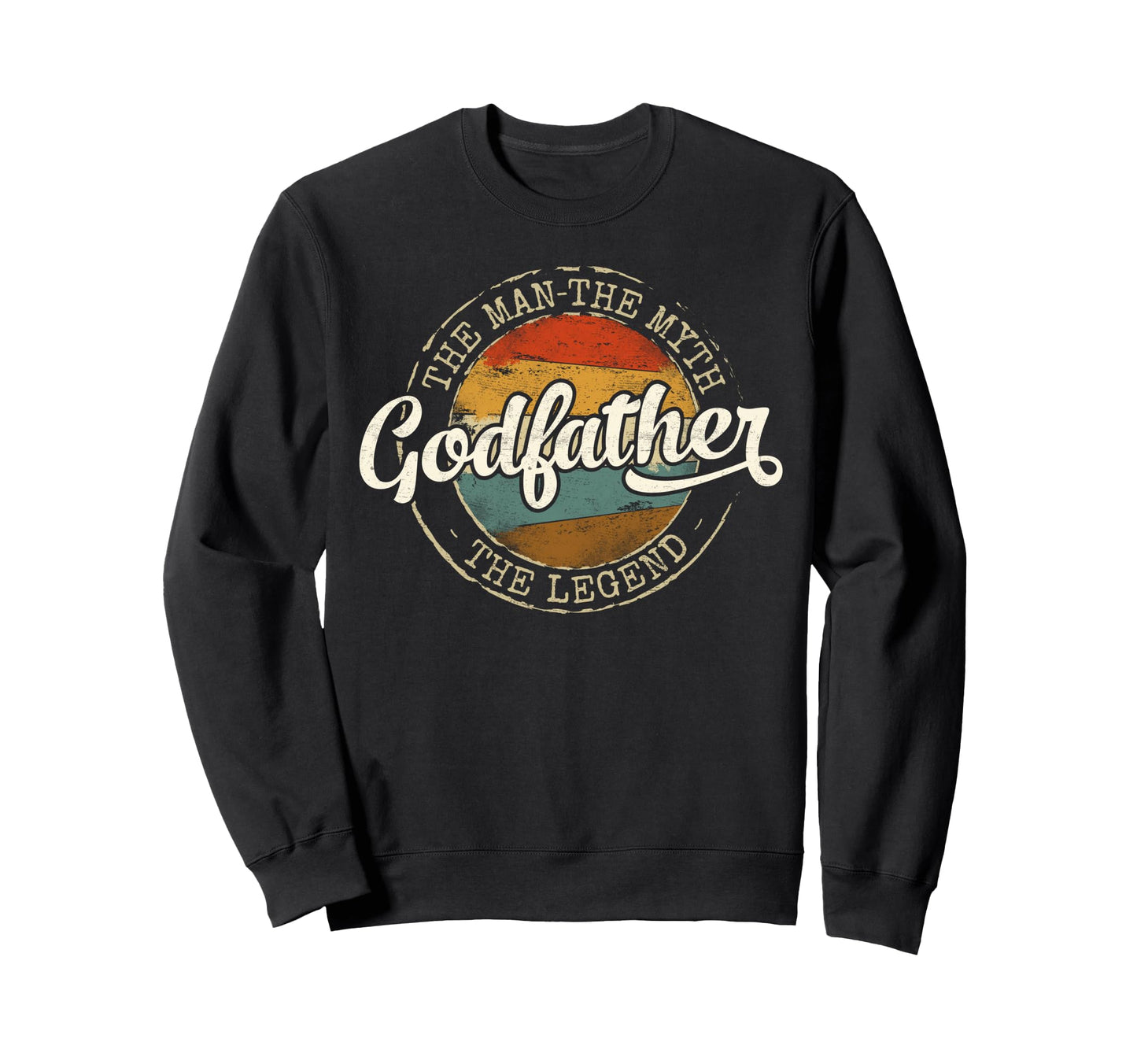 Godfather Myth Legend Stamp Fathers Sweatshirt - Graphic Print for Adults - T-Shirt, Sweatshirt, Hoodie