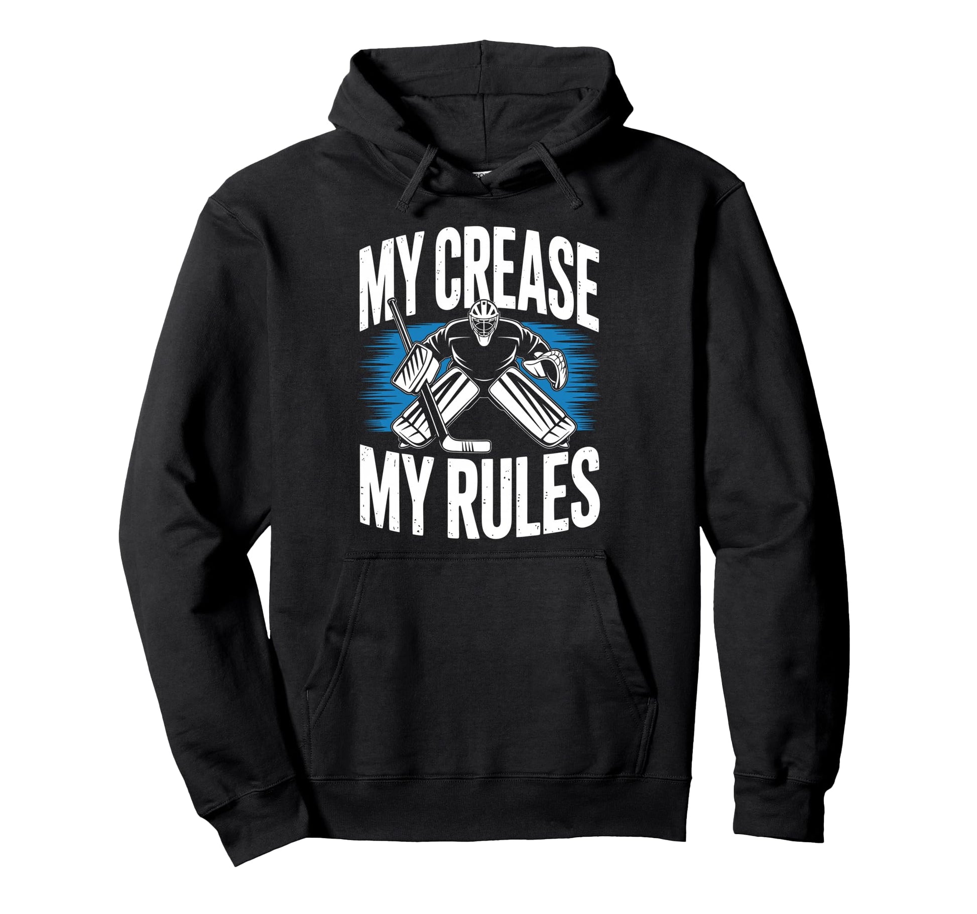 Ice Hockey Goalkeeper Crease Goalie Hoodie - Fun Novelty Design Men Women - T-Shirt, Sweatshirt, Hoodie