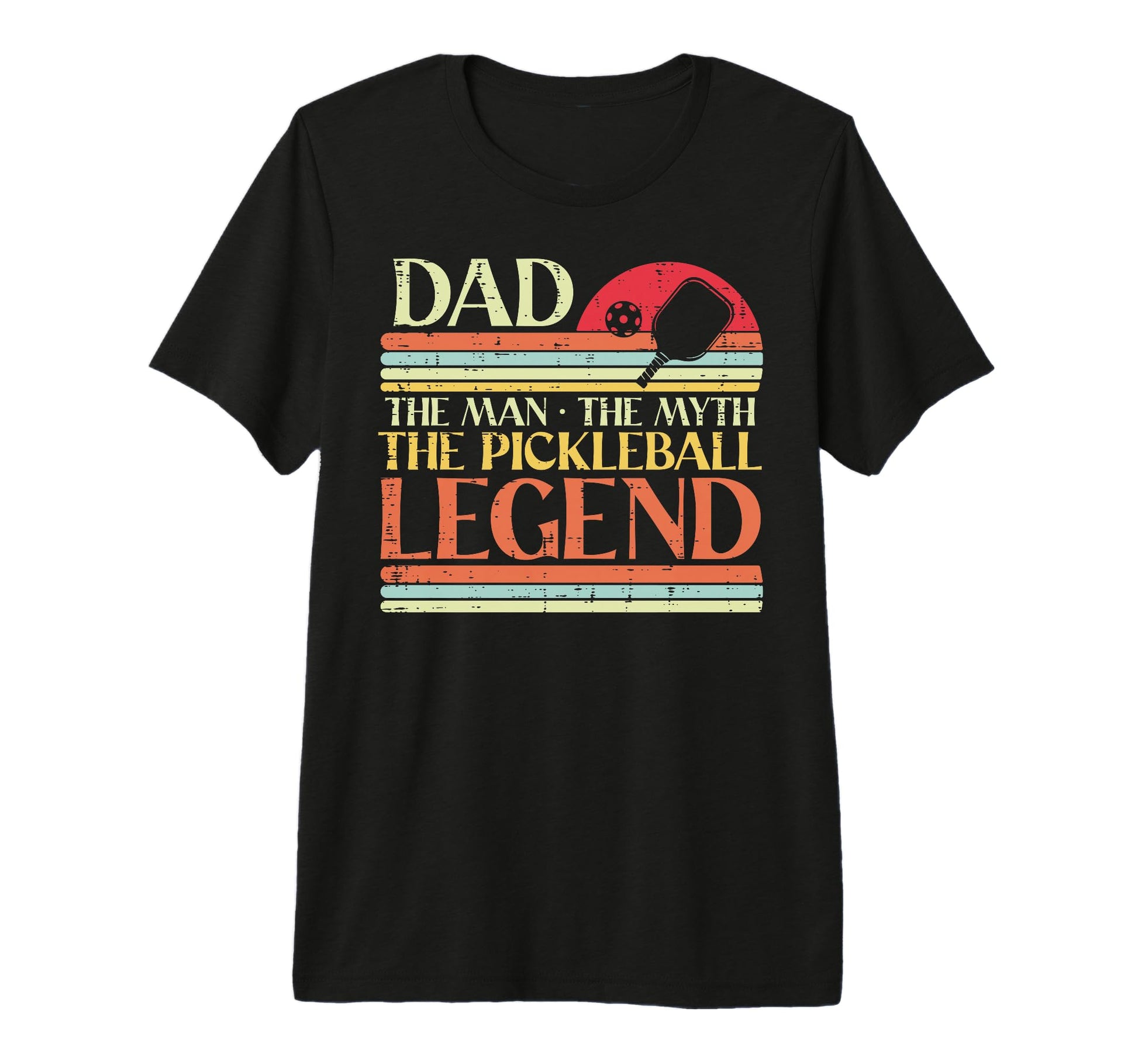 Dad Myth Pickleball Legend Pickle T-Shirt - Fun Novelty Design for Adults - T-Shirt, Sweatshirt, Hoodie