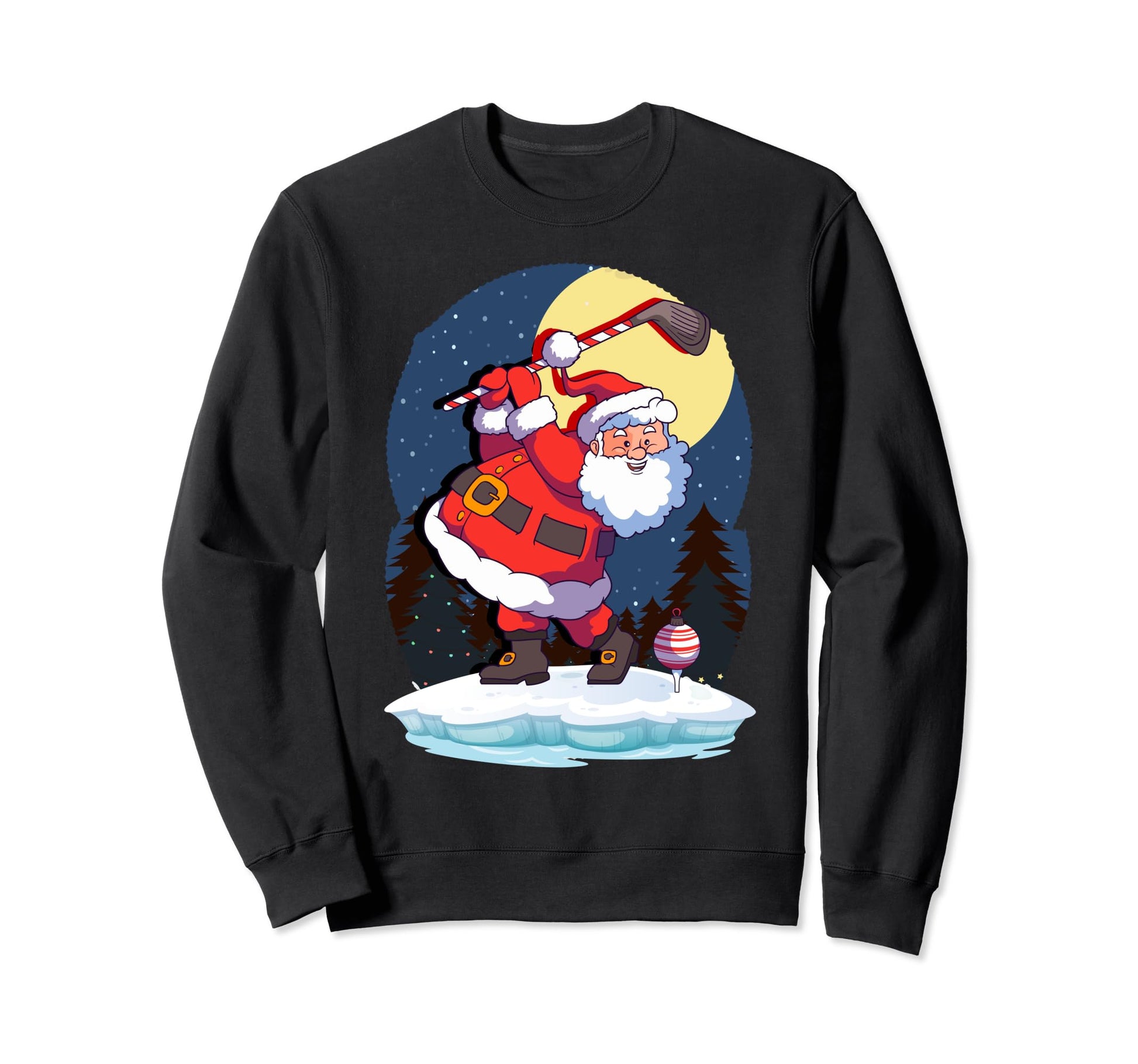Golf Santa Claus Golfing Golfer Sweatshirt - Aesthetic Graphic Unisex - T-Shirt, Sweatshirt, Hoodie