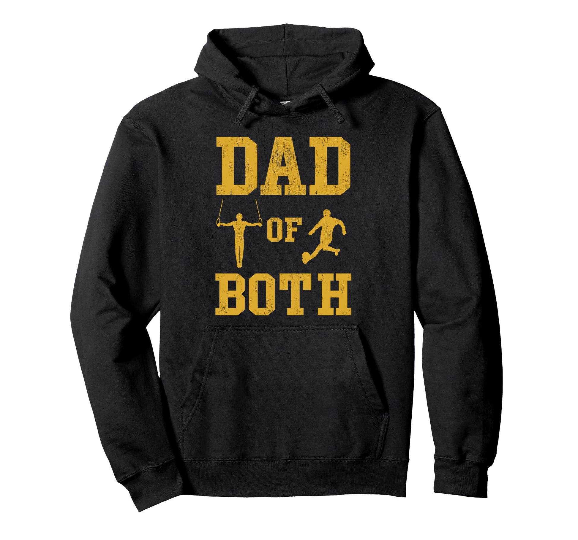 Funny Dad Both Gymnastics Soccer Sport Hoodie - Custom Art Print Unisex - T-Shirt, Sweatshirt, Hoodie