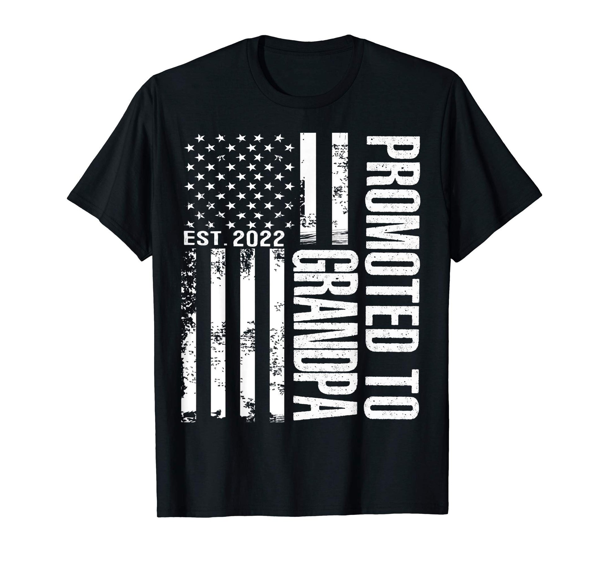 Mens Promoted To Grandpa 2022 American T-Shirt - Unique Graphic Men Women - T-Shirt, Sweatshirt, Hoodie