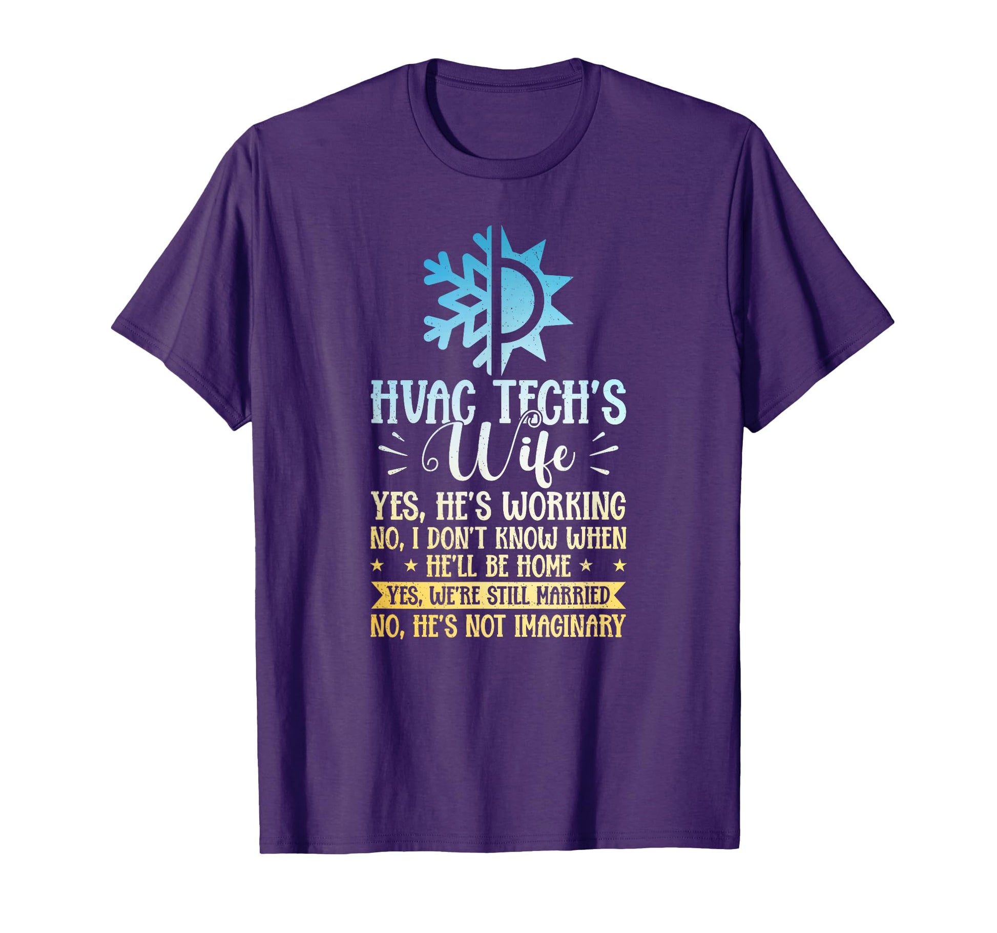 Hvac Tech Wife Hvac Technician Husband T-Shirt - Novelty Apparel for Adults - T-Shirt, Sweatshirt, Hoodie