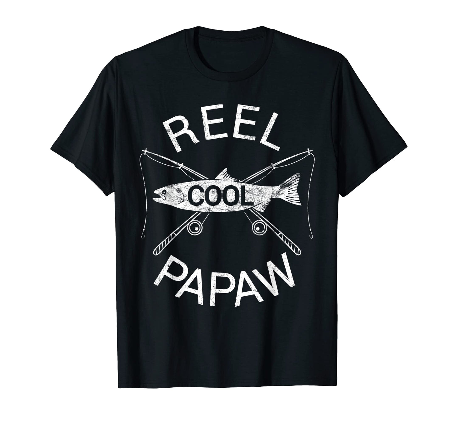 Mens Reel Papaw Funny Fathers Day T-Shirt - Minimalist Print for Adults - T-Shirt, Sweatshirt, Hoodie