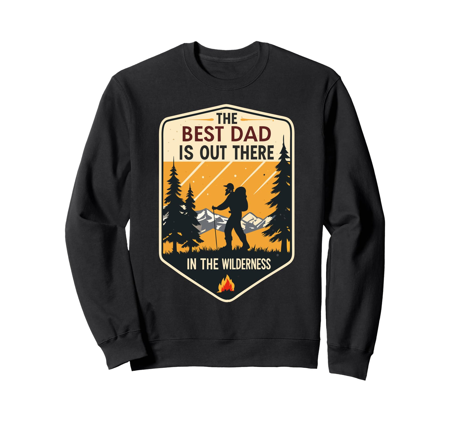 Hiking Papa Fathers Day Best Dad Sweatshirt - Custom Art Print Men Women - T-Shirt, Sweatshirt, Hoodie