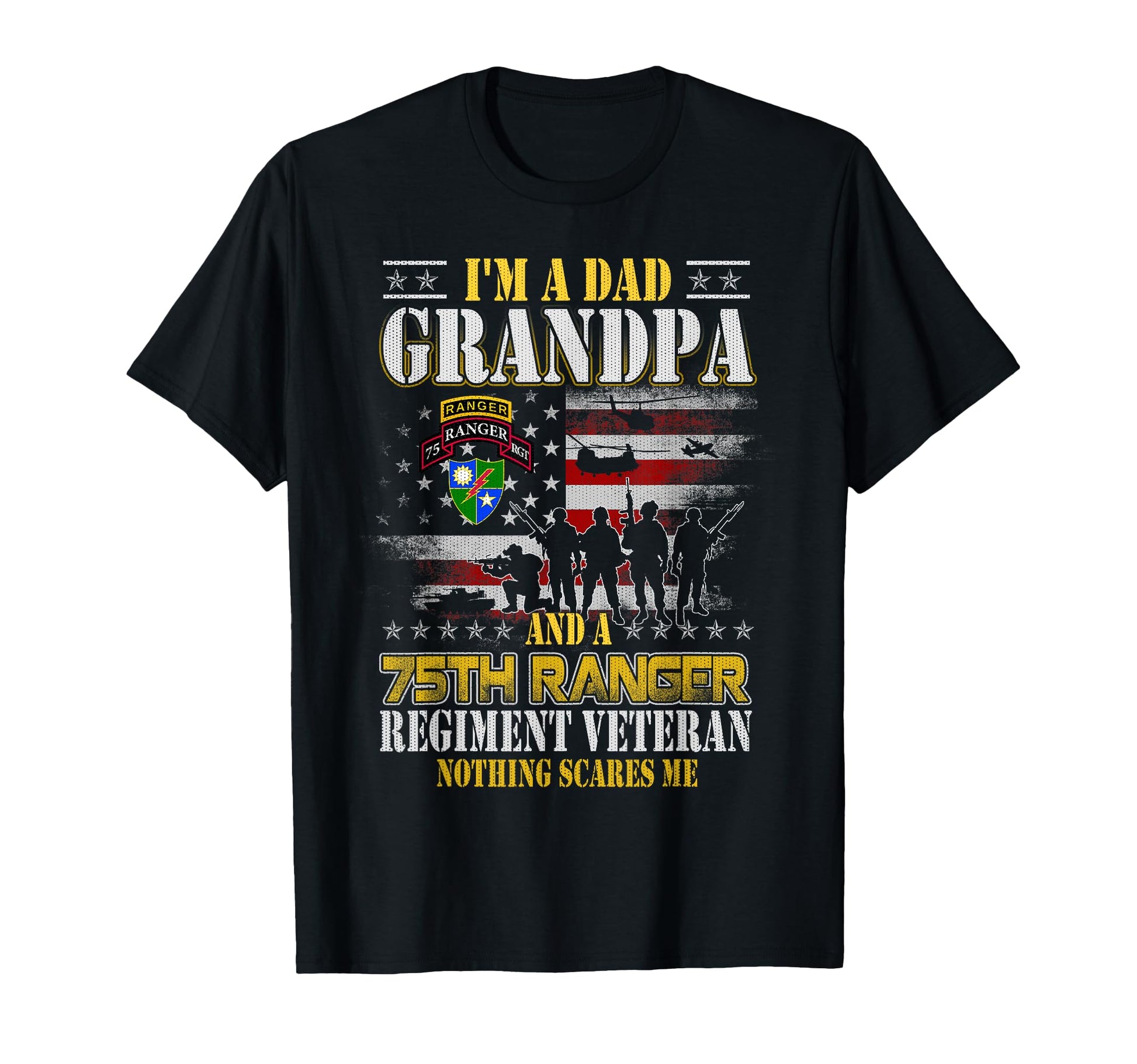 Im Dad Grandpa And 75Th Ranger T-Shirt - Aesthetic Graphic Men Women - T-Shirt, Sweatshirt, Hoodie