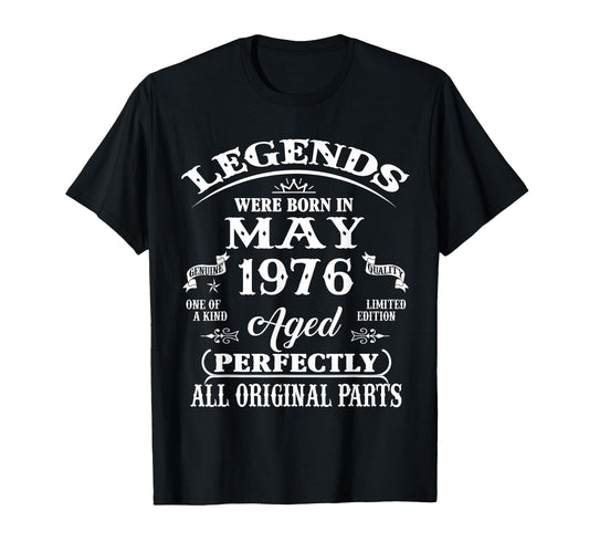 50Th Birthday Gift Legend Born May T-Shirt - Streetwear Style Men Women - T-Shirt, Sweatshirt, Hoodie