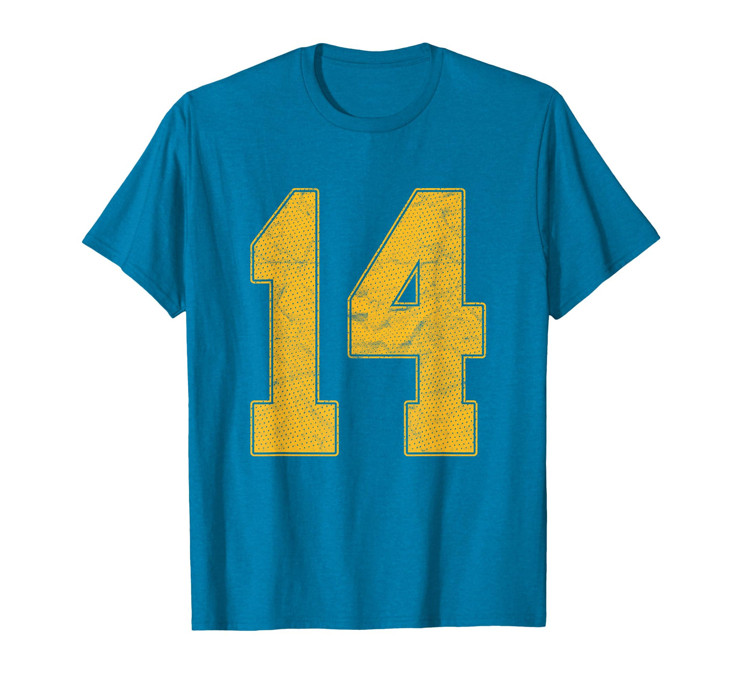 Number 14 Numbered Uniform Sports T-Shirt - Custom Art Print Men Women - T-Shirt, Sweatshirt, Hoodie