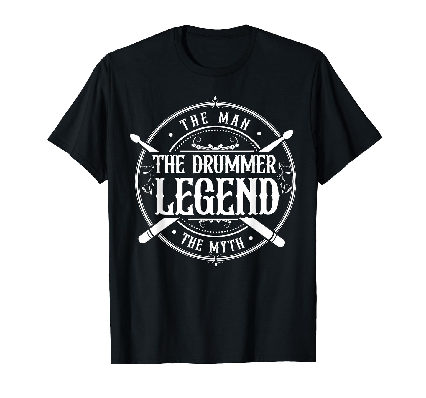 Myth Drummer Legend Father Dad Drummer T-Shirt - Graphic Print Unisex - T-Shirt, Sweatshirt, Hoodie