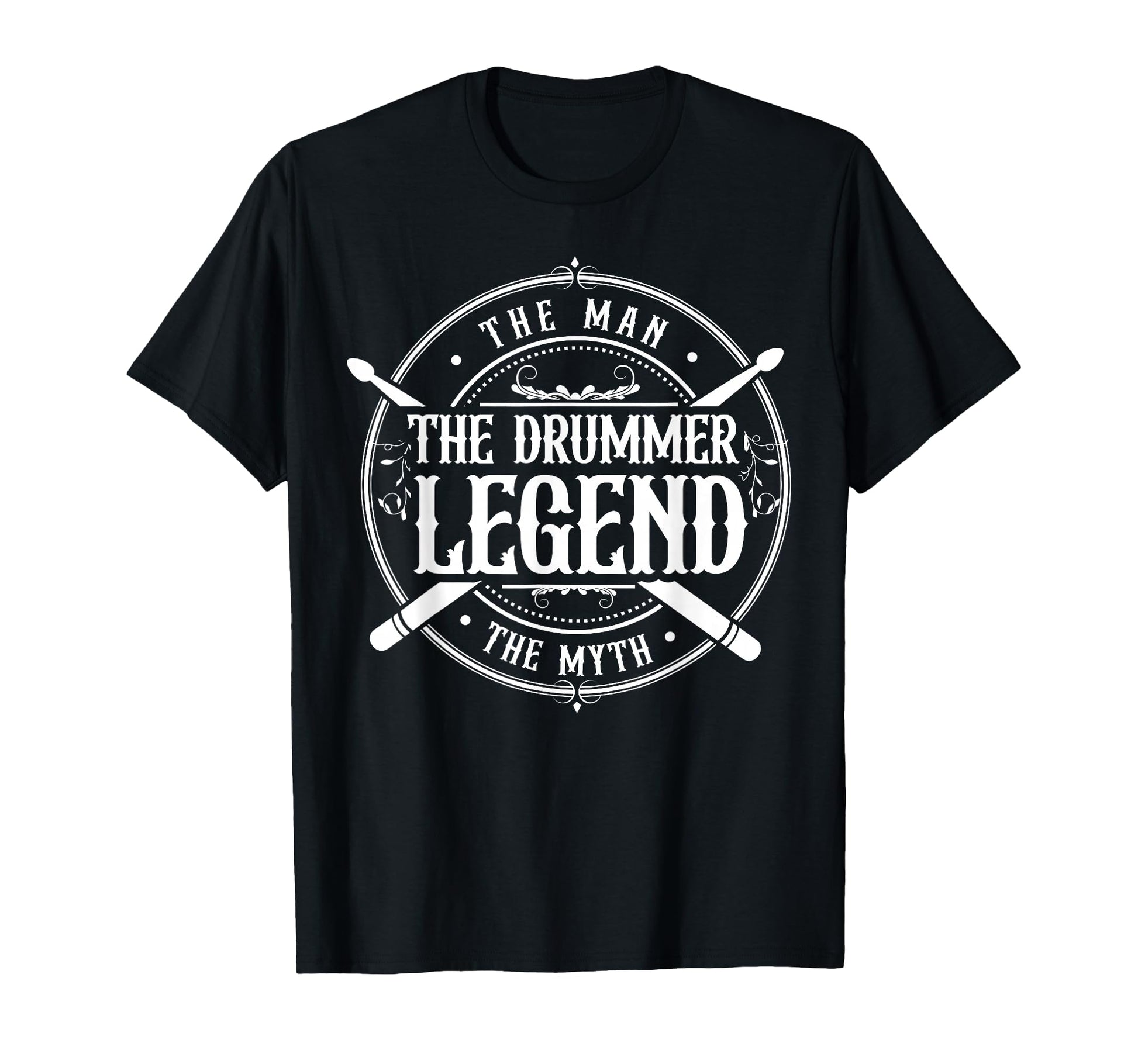 Myth Drummer Legend Father Dad Drummer T-Shirt - Graphic Print Unisex - T-Shirt, Sweatshirt, Hoodie