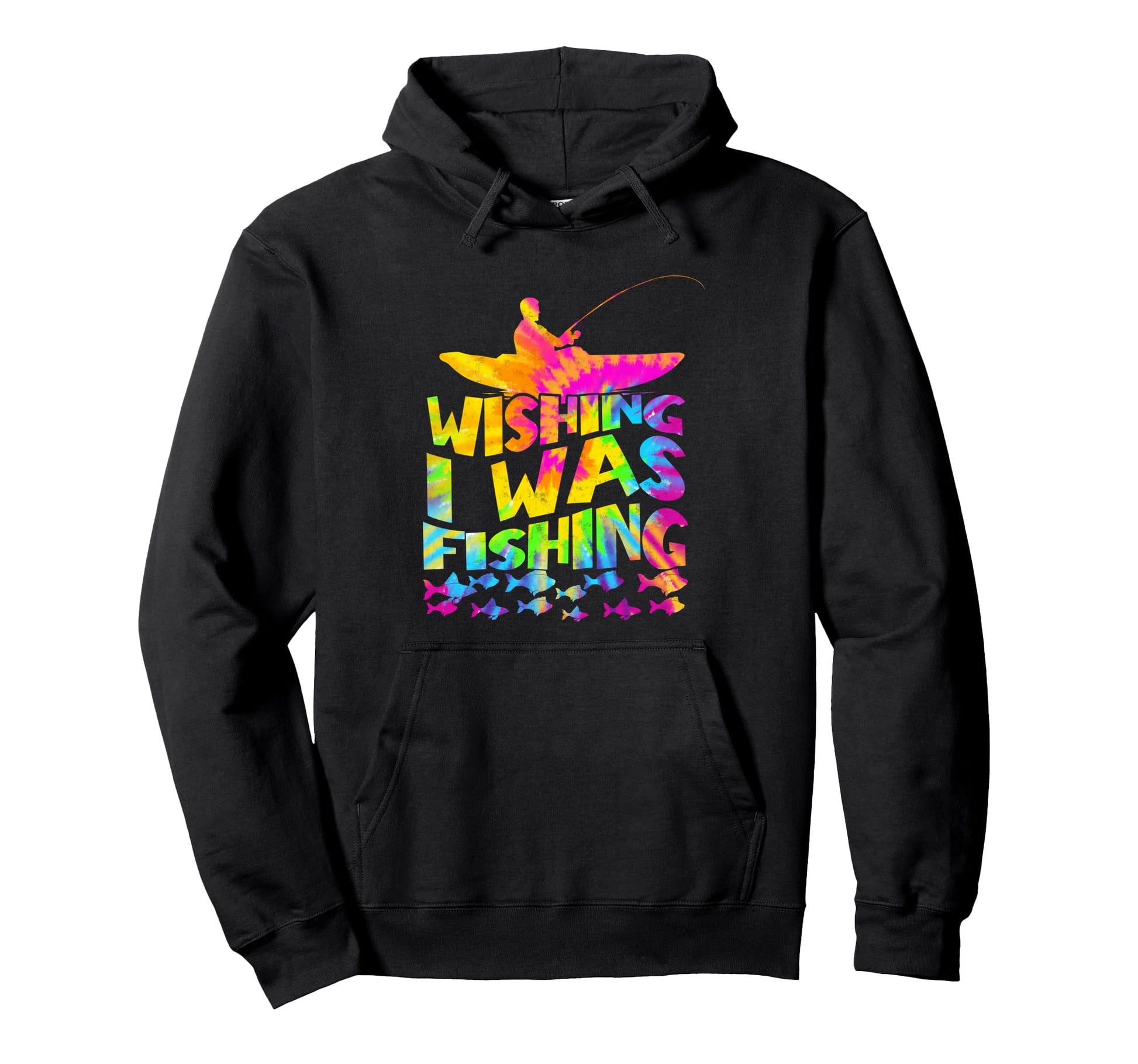 Funny Wishing I Was Fishing Meme Hoodie - Fun Novelty Design Unisex - T-Shirt, Sweatshirt, Hoodie