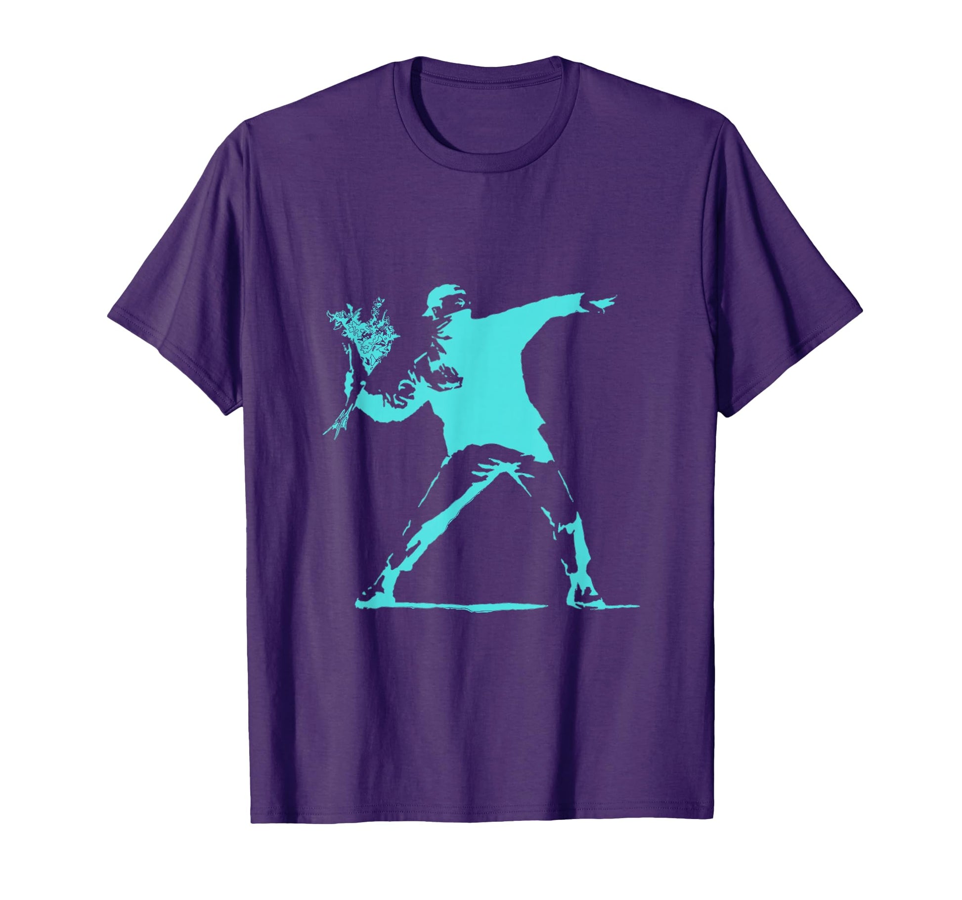 Famous Graffiti Flower Thrower Flower T-Shirt - Novelty Apparel Men Women - T-Shirt, Sweatshirt, Hoodie