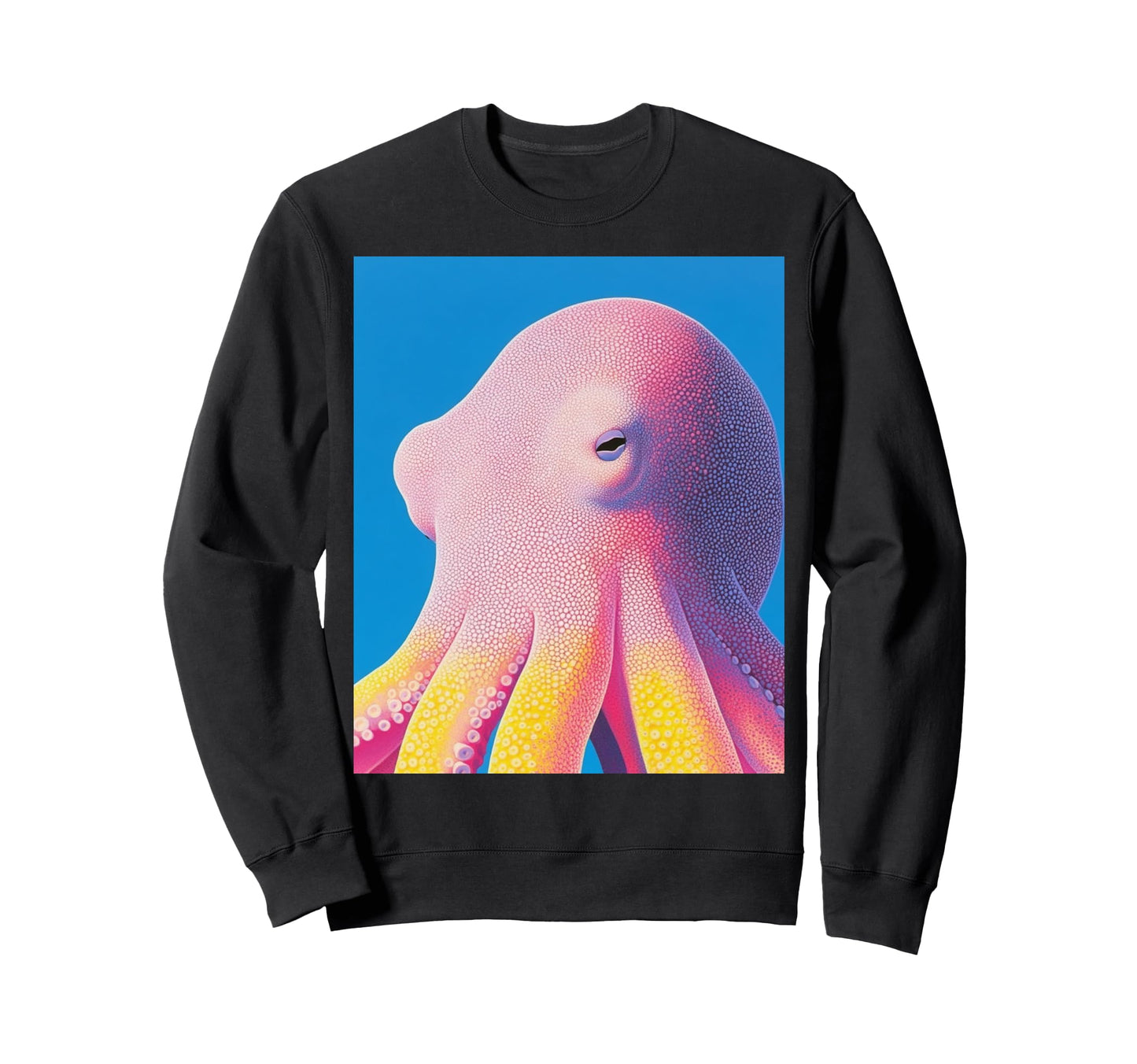 Trendy Tops Squid Octopus Sweatshirt - Minimalist Print Unisex - T-Shirt, Sweatshirt, Hoodie