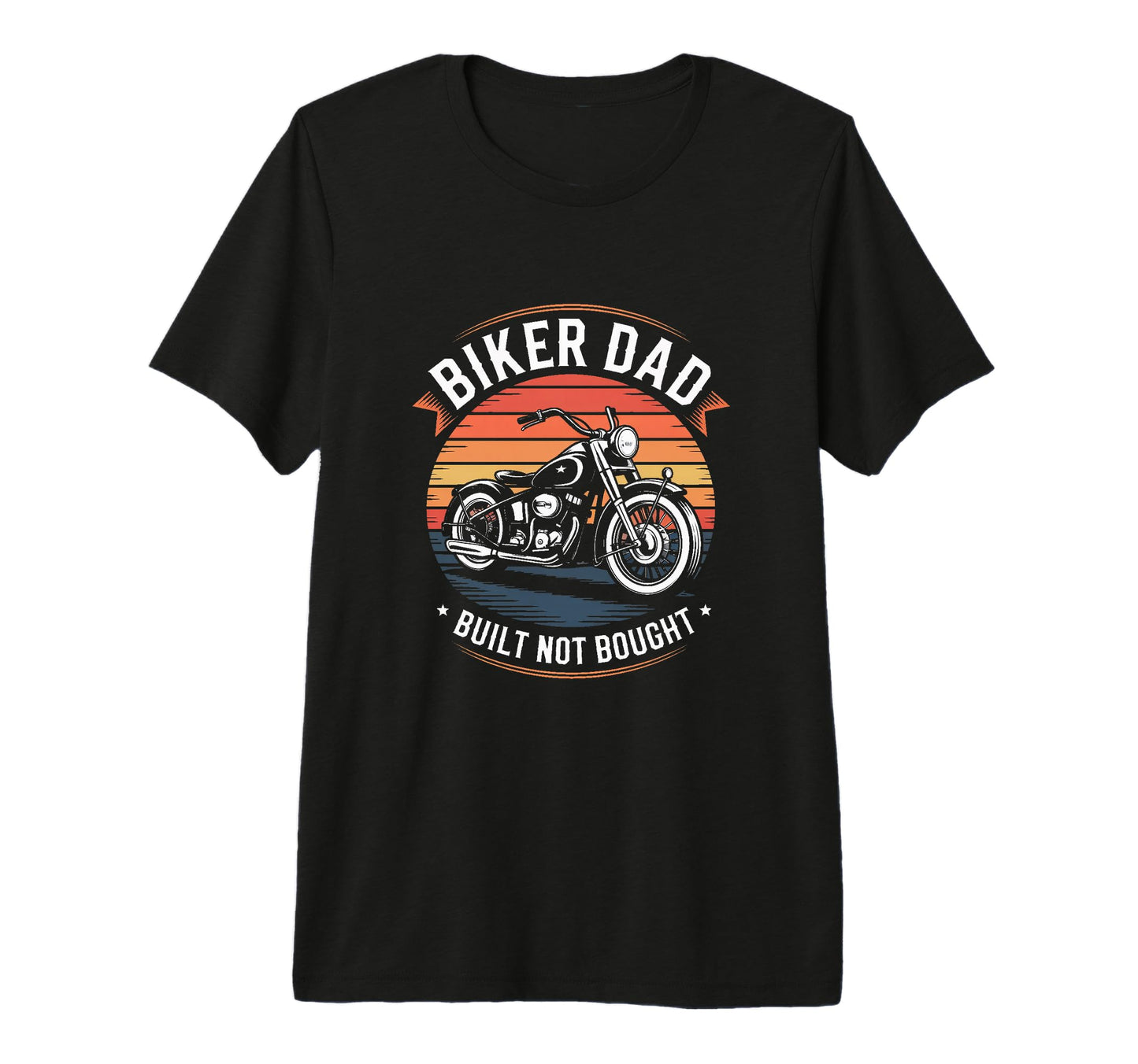 Biker Dad Motorcycle Father Tri Blend T-Shirt - Fun Novelty Design Unisex - T-Shirt, Sweatshirt, Hoodie