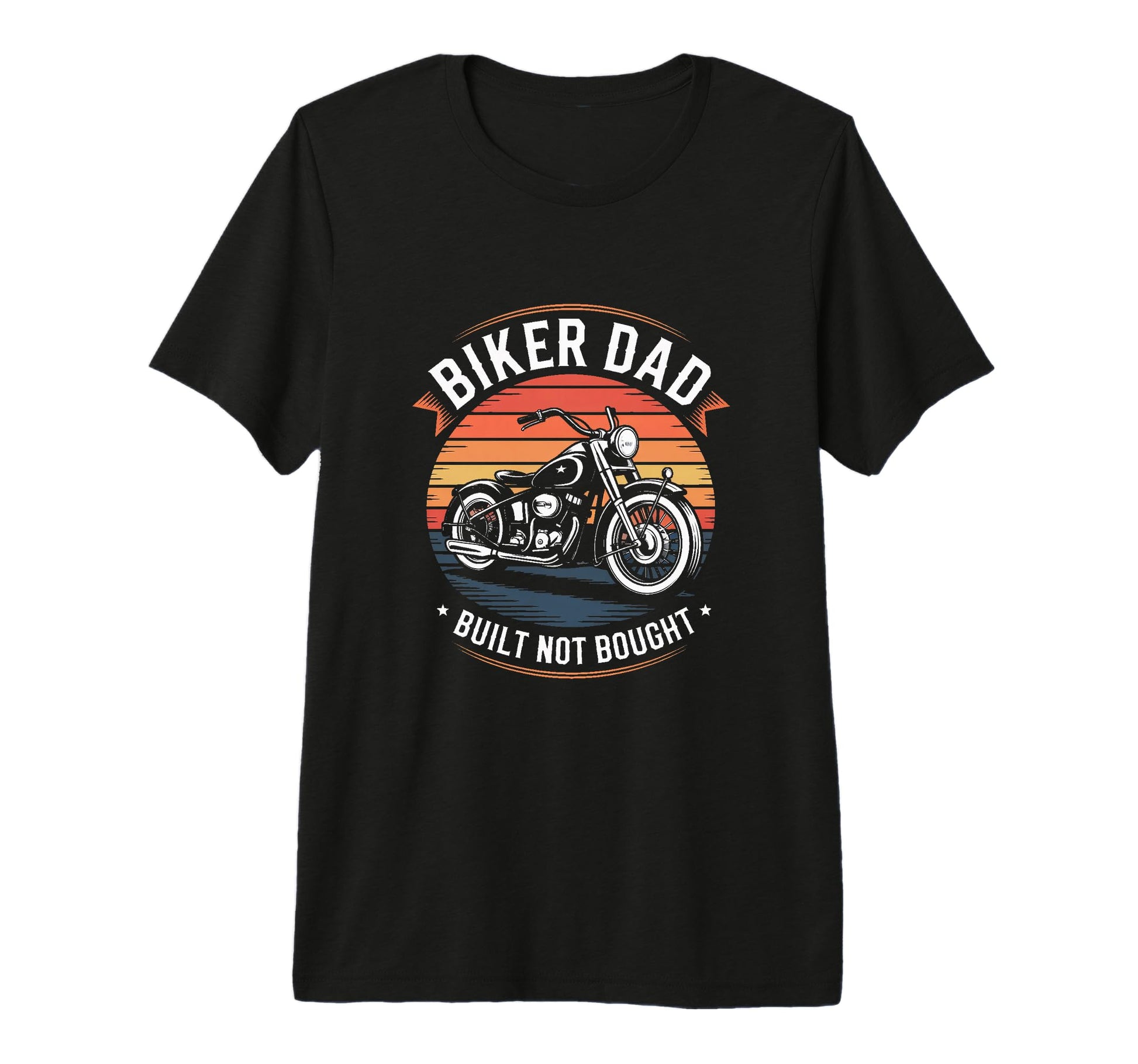 Biker Dad Motorcycle Father Tri Blend T-Shirt - Fun Novelty Design Unisex - T-Shirt, Sweatshirt, Hoodie