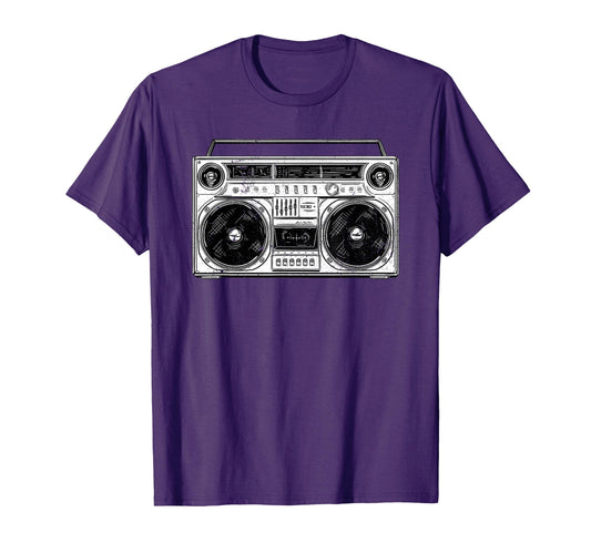 Boombox And Cassette Tape Fathers Day T-Shirt - Unique Graphic Men Women - T-Shirt, Sweatshirt, Hoodie