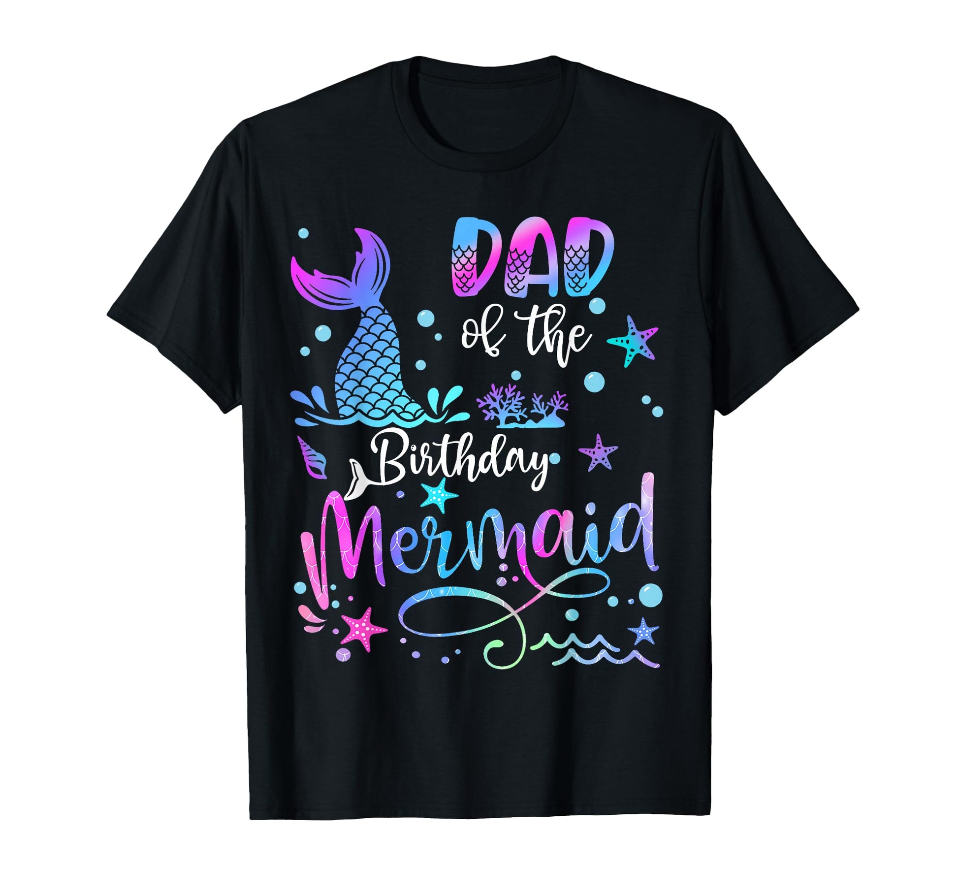 Dad And Mom Birthday Mermaid Matching T-Shirt - Custom Art Print Unisex - T-Shirt, Sweatshirt, Hoodie
