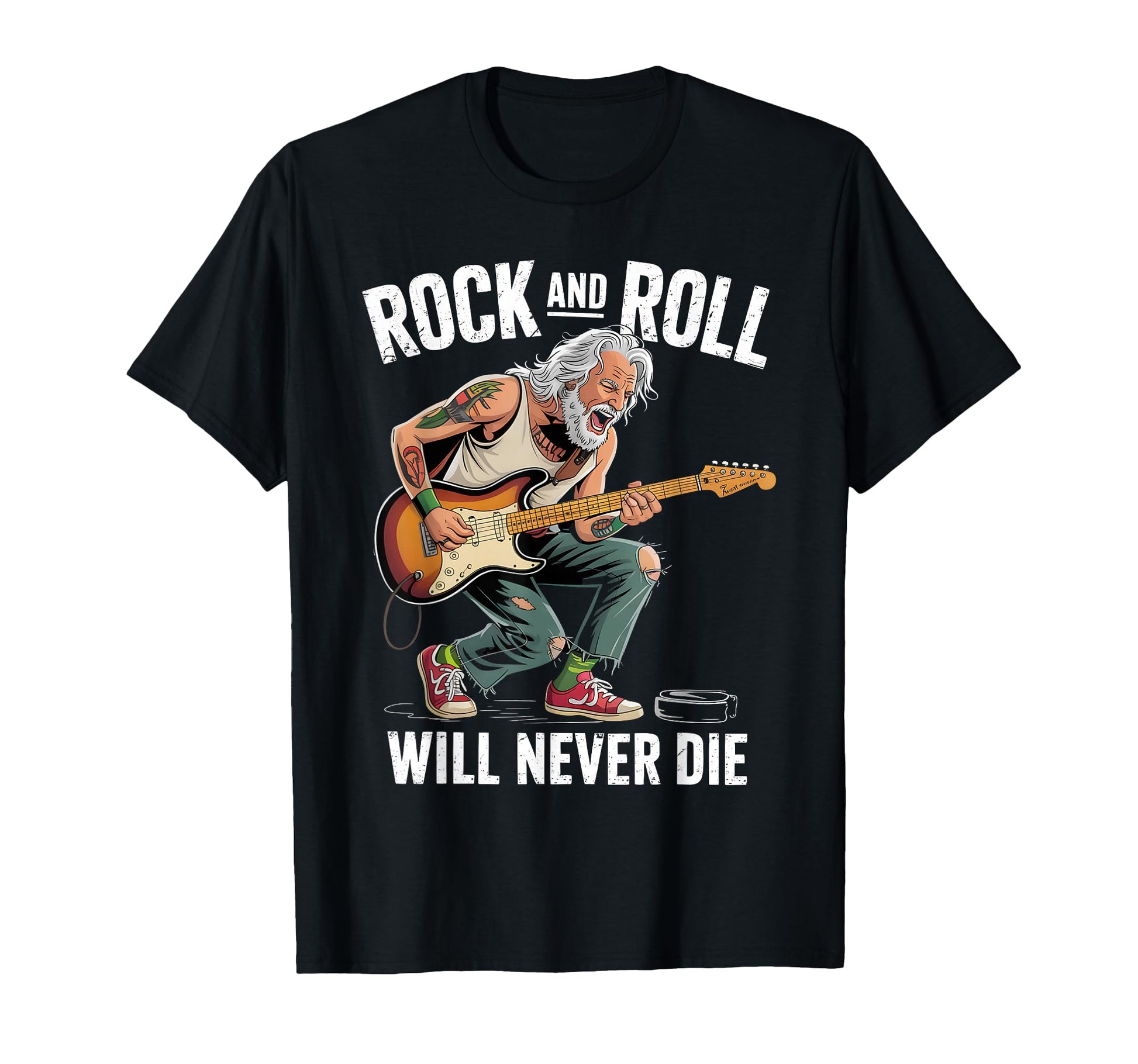 Funny Old Rocker Rock Music T-Shirt - Streetwear Style for Adults - T-Shirt, Sweatshirt, Hoodie