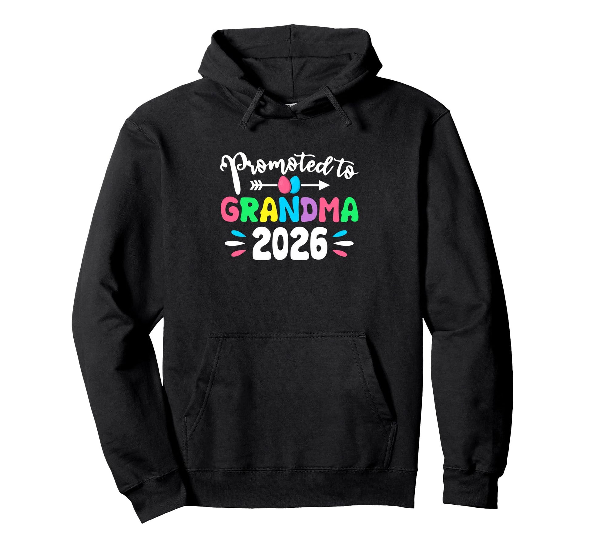 Promoted To Grandma 2026 Easter Egg Hoodie - Custom Art Print Unisex - T-Shirt, Sweatshirt, Hoodie