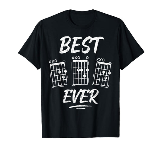 Best Dad Ever Guitar Chords Music T-Shirt - Novelty Apparel Men Women - T-Shirt, Sweatshirt, Hoodie