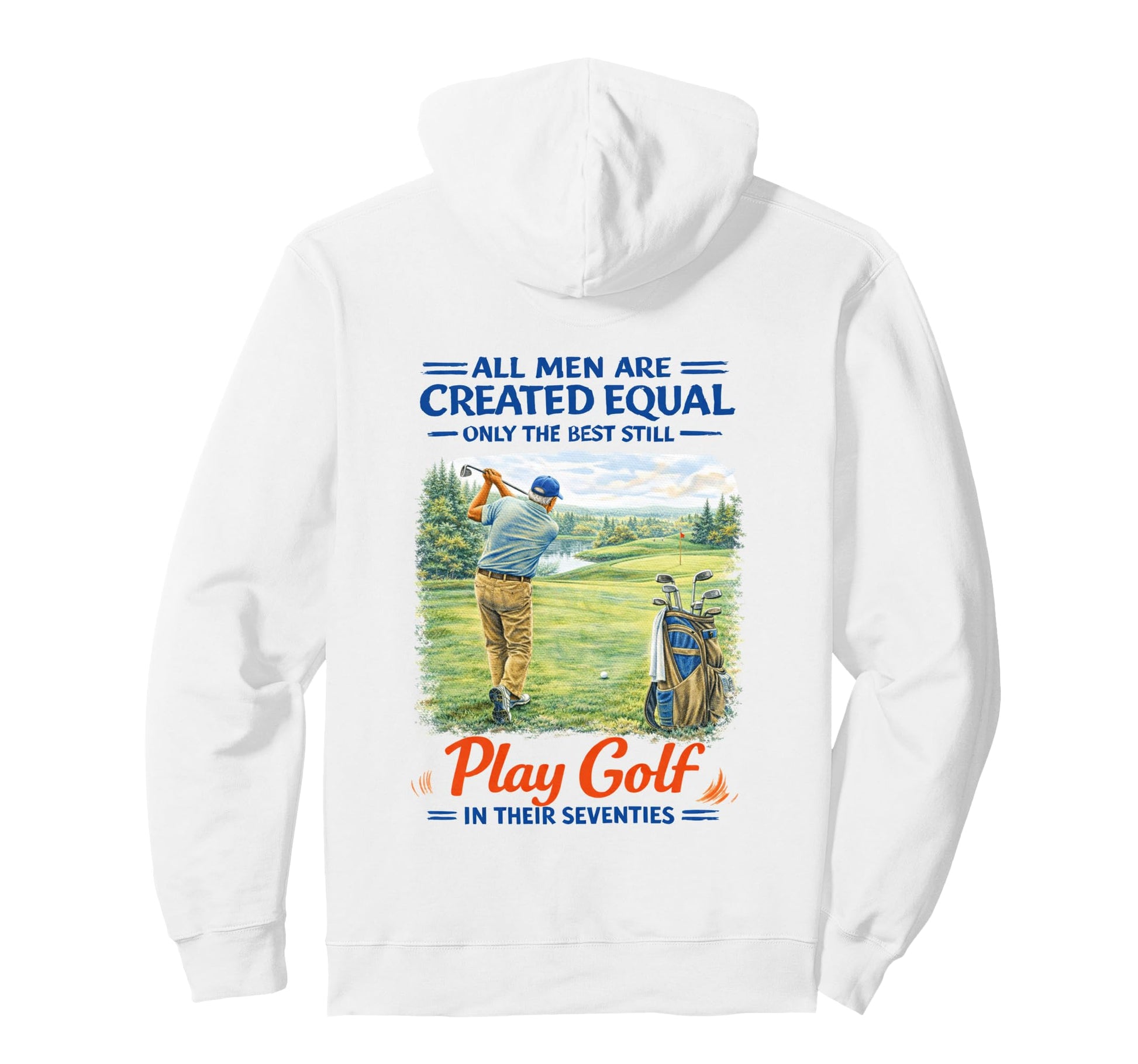 Seventies Golf Player Golfer Golfing Hoodie - Minimalist Print Unisex - T-Shirt, Sweatshirt, Hoodie