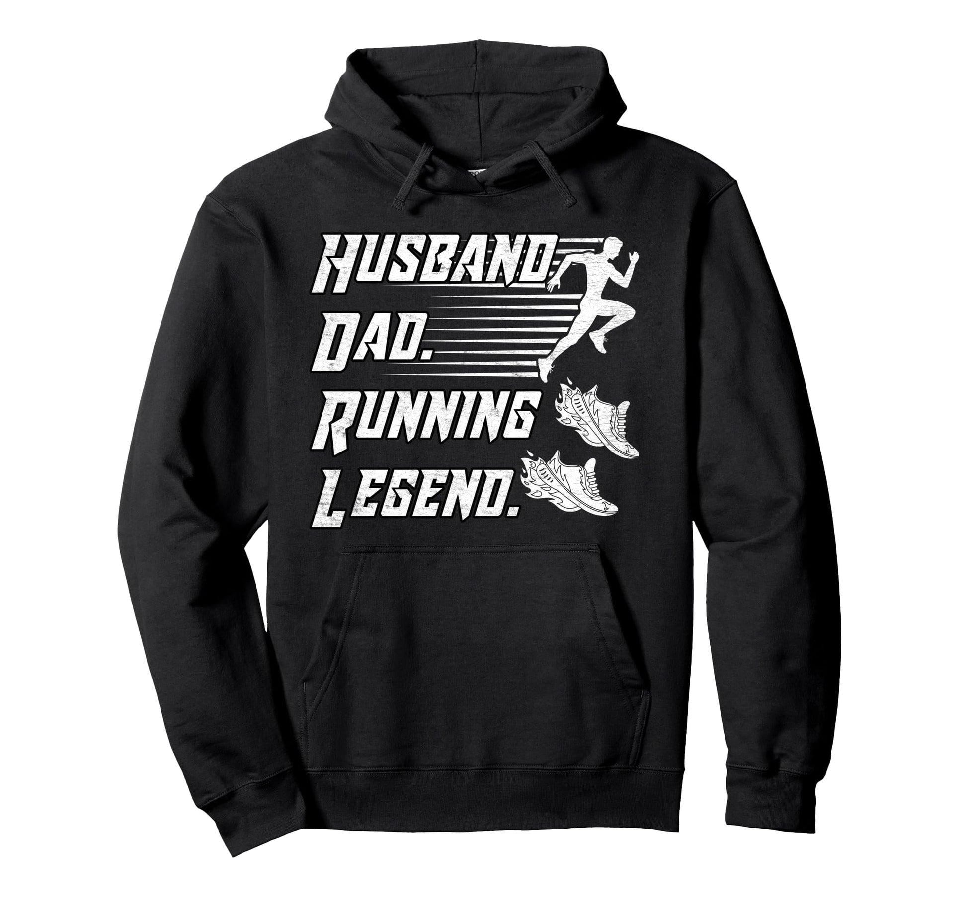 Daddy Husband Dad Running Dad Funny Marathon Hoodie - Trendy Graphic Unisex - T-Shirt, Sweatshirt, Hoodie