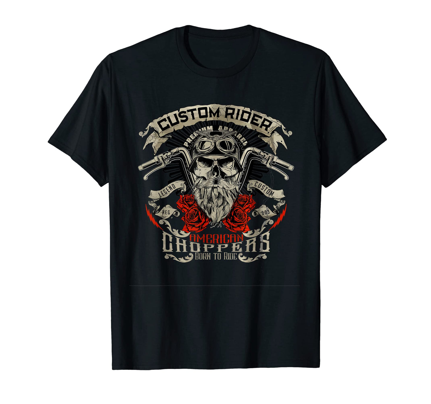 Motorcycle Biker Beard Bearded Dad T-Shirt - Minimalist Print for Adults - T-Shirt, Sweatshirt, Hoodie