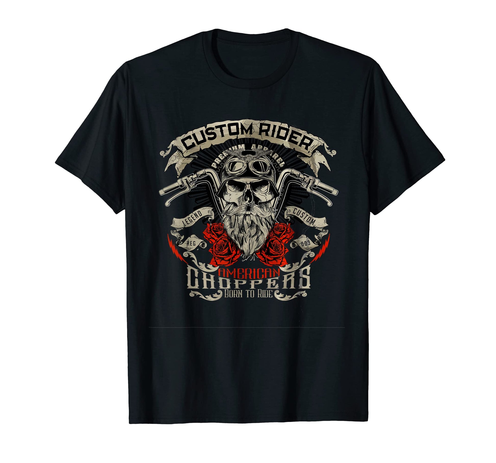 Motorcycle Biker Beard Bearded Dad T-Shirt - Minimalist Print for Adults - T-Shirt, Sweatshirt, Hoodie
