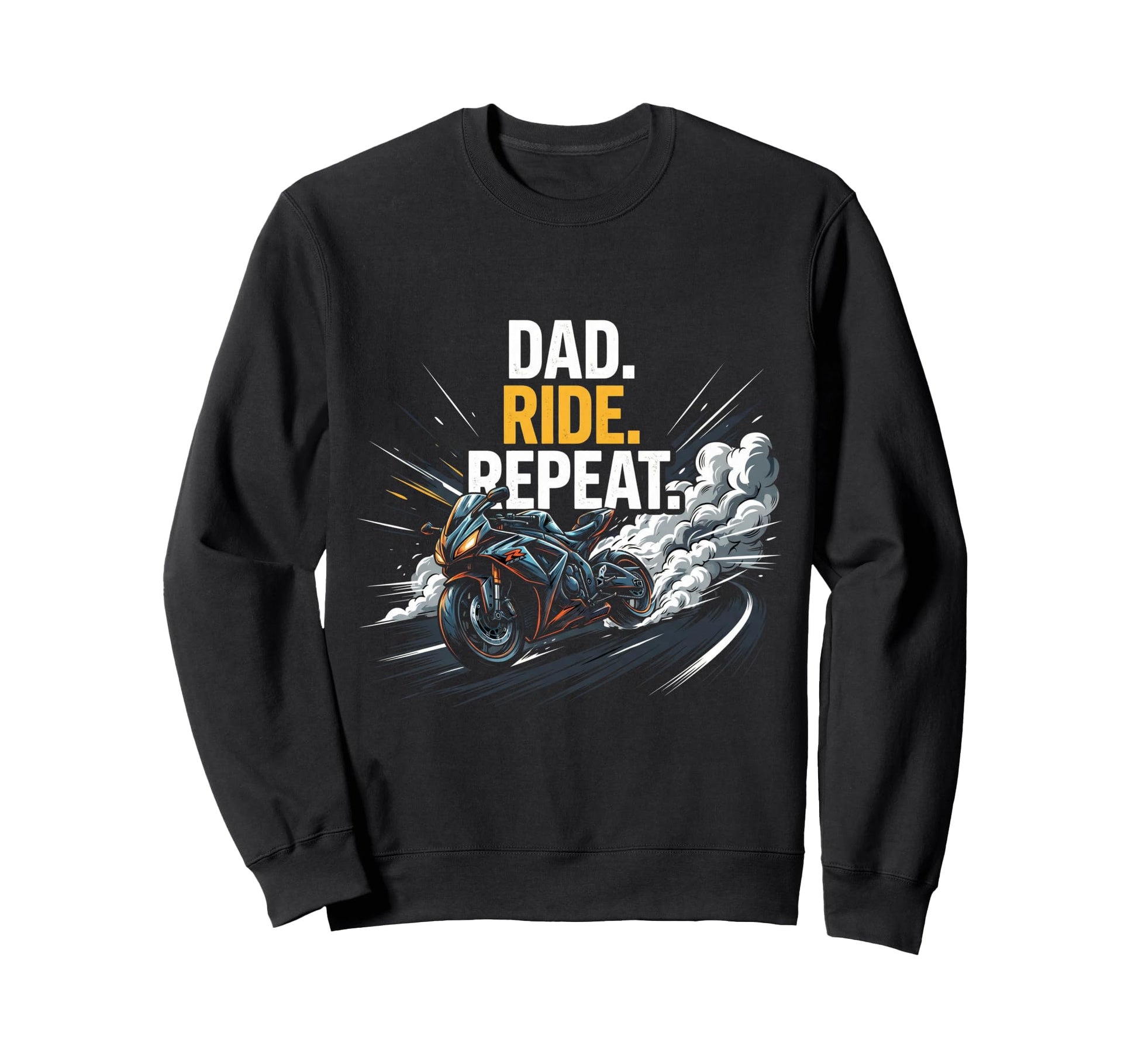 Motorcycle Papa Rider Biker Dad Gift Sweatshirt - Unique Graphic Unisex - T-Shirt, Sweatshirt, Hoodie