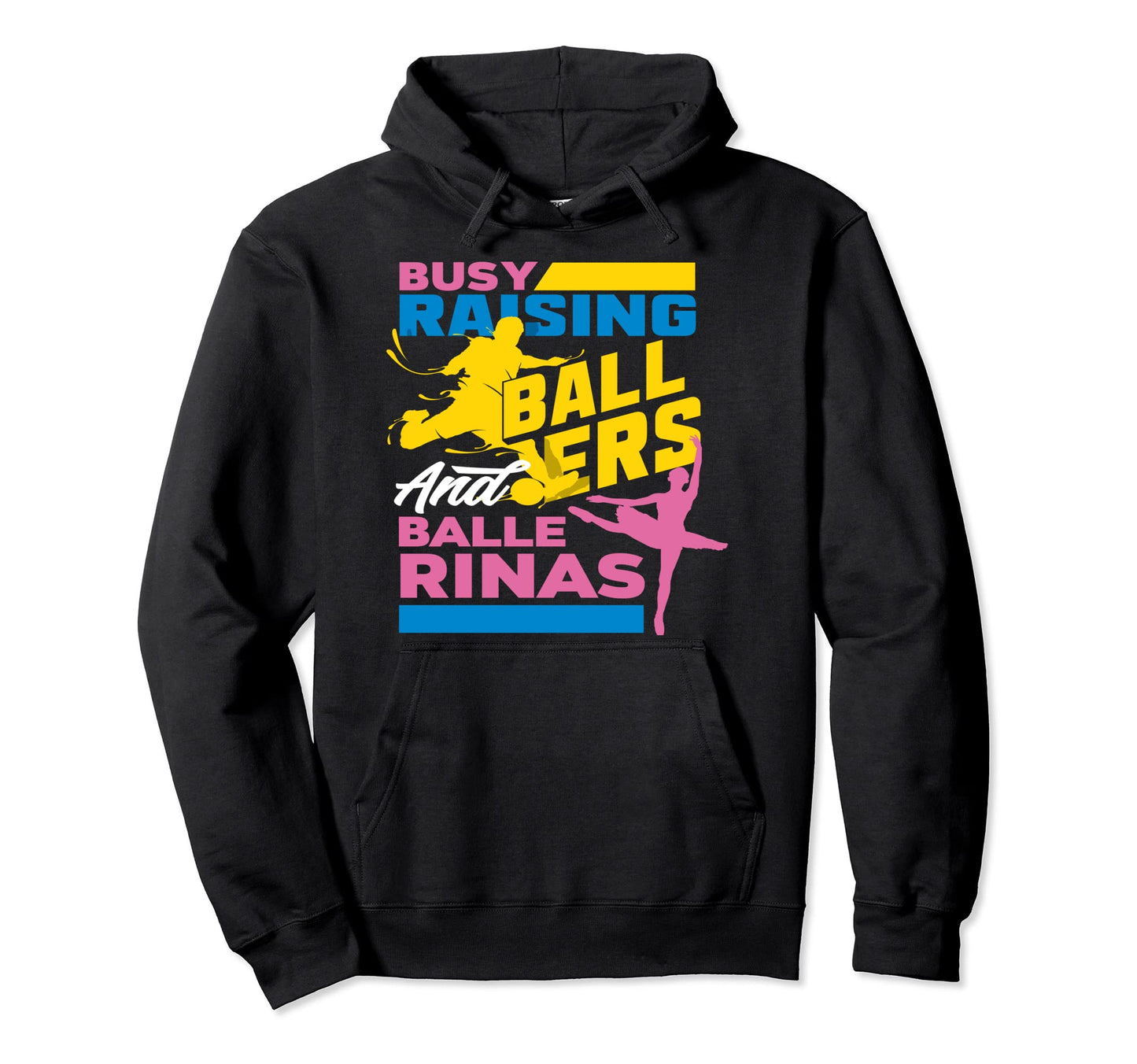 Busy Raining Ballers And Ballerinas Hoodie - Minimalist Print for Adults - T-Shirt, Sweatshirt, Hoodie