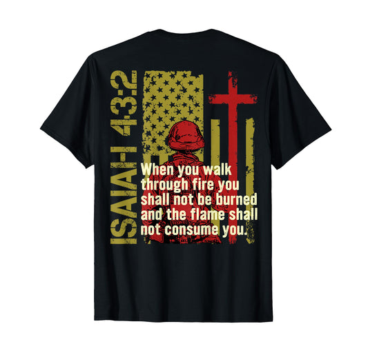 American Flag Firefighter Thin Red T-Shirt - Streetwear Style for Adults - T-Shirt, Sweatshirt, Hoodie