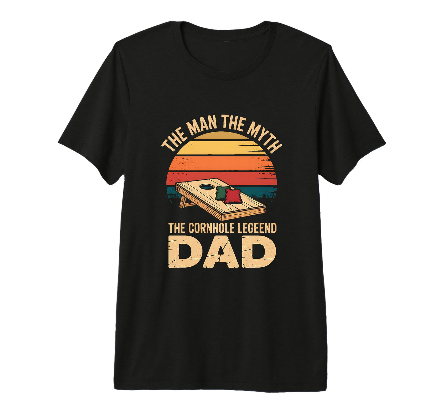 Myth Cornhole Legend Dad Tri Blend T-Shirt - Fun Novelty Design Men Women - T-Shirt, Sweatshirt, Hoodie