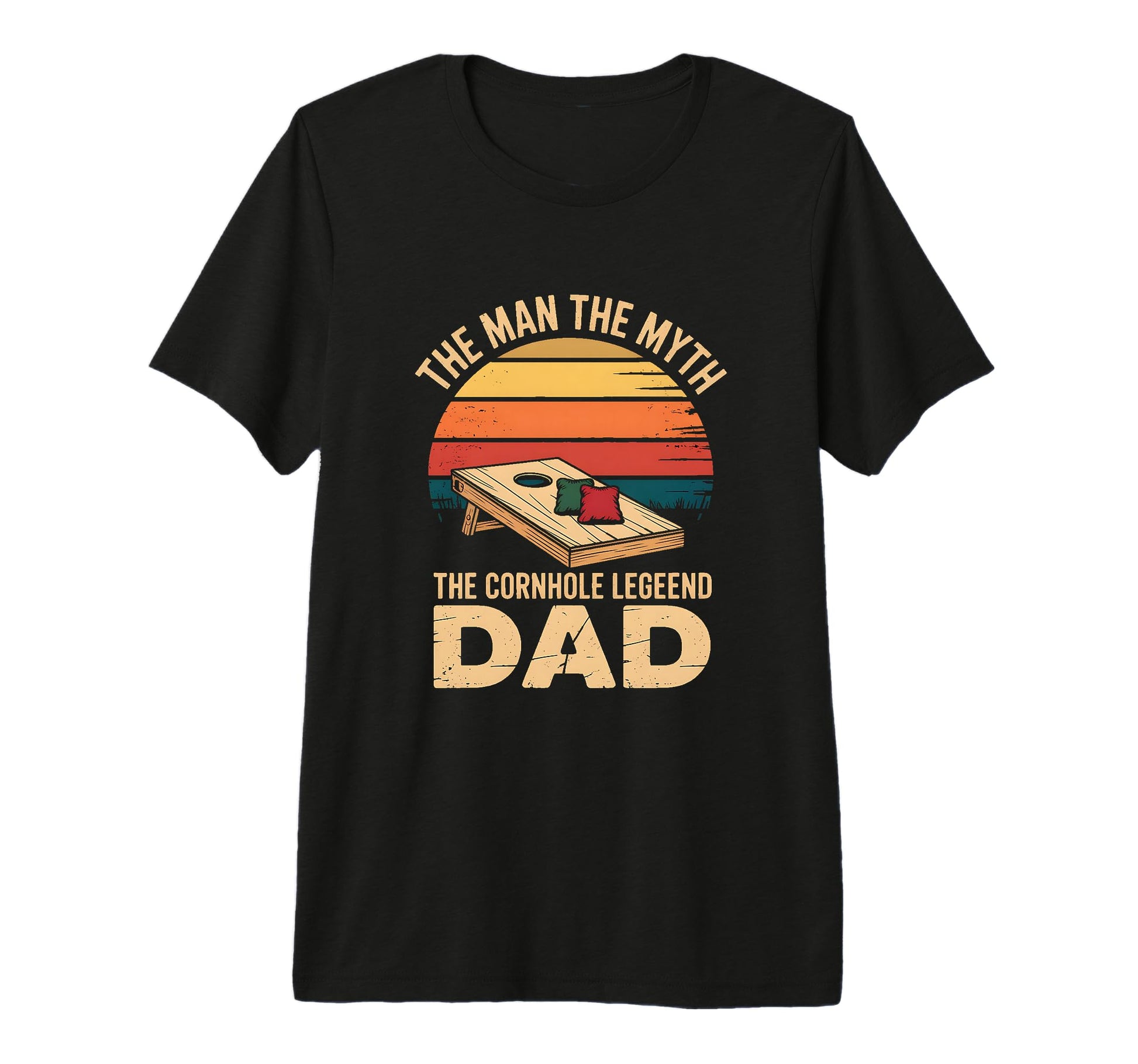 Myth Cornhole Legend Dad Tri Blend T-Shirt - Fun Novelty Design Men Women - T-Shirt, Sweatshirt, Hoodie
