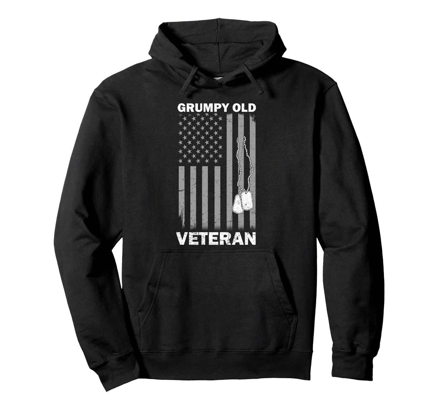 Patriotic Grumpy Old Veteran Flag Usa Hoodie - Graphic Print Men Women - T-Shirt, Sweatshirt, Hoodie