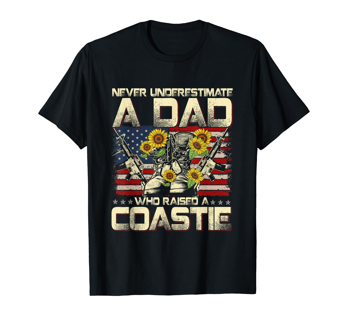 Proud Coastie Dad Usa Military Veteran T-Shirt - Novelty Apparel Unisex - T-Shirt, Sweatshirt, Hoodie