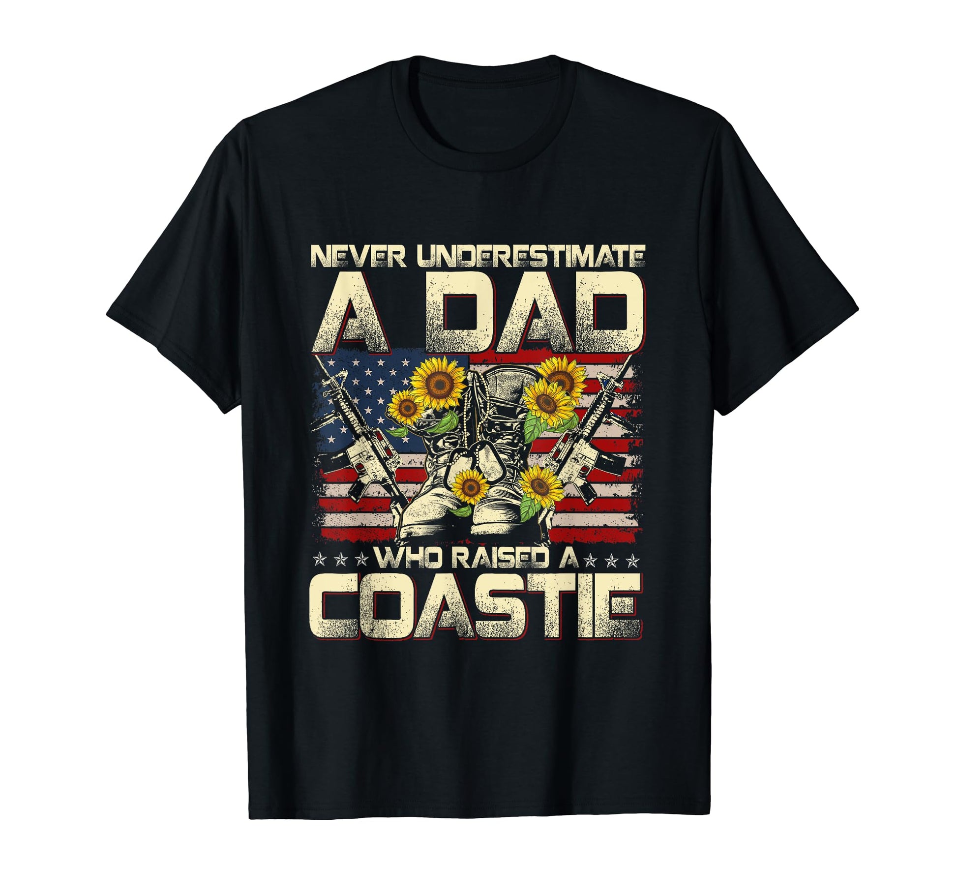 Proud Coastie Dad Usa Military Veteran T-Shirt - Novelty Apparel Unisex - T-Shirt, Sweatshirt, Hoodie