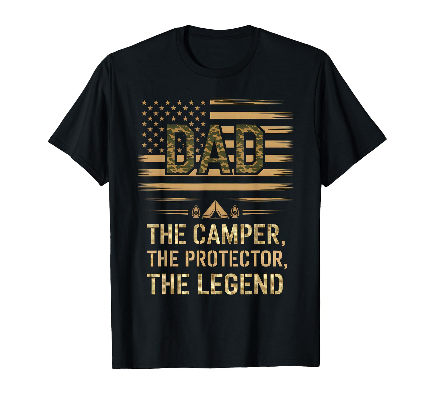 Dad Camper Legend Patriotic Usa T-Shirt - Graphic Print Men Women - T-Shirt, Sweatshirt, Hoodie
