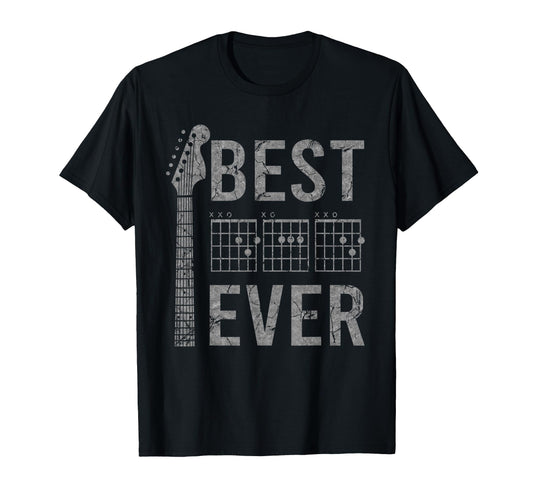 Best Dad Ever Chord Guitar Guitarist T-Shirt - Novelty Apparel for Adults - T-Shirt, Sweatshirt, Hoodie