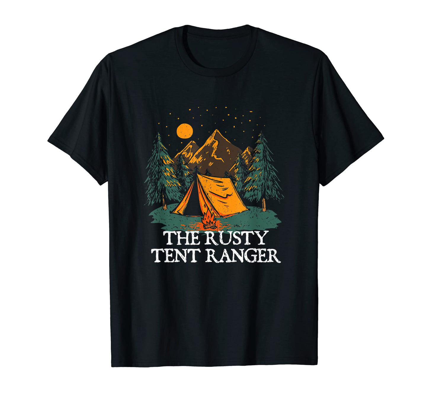 Rusty Tent Ranger Camping Friends T-Shirt - Aesthetic Graphic for Adults - T-Shirt, Sweatshirt, Hoodie
