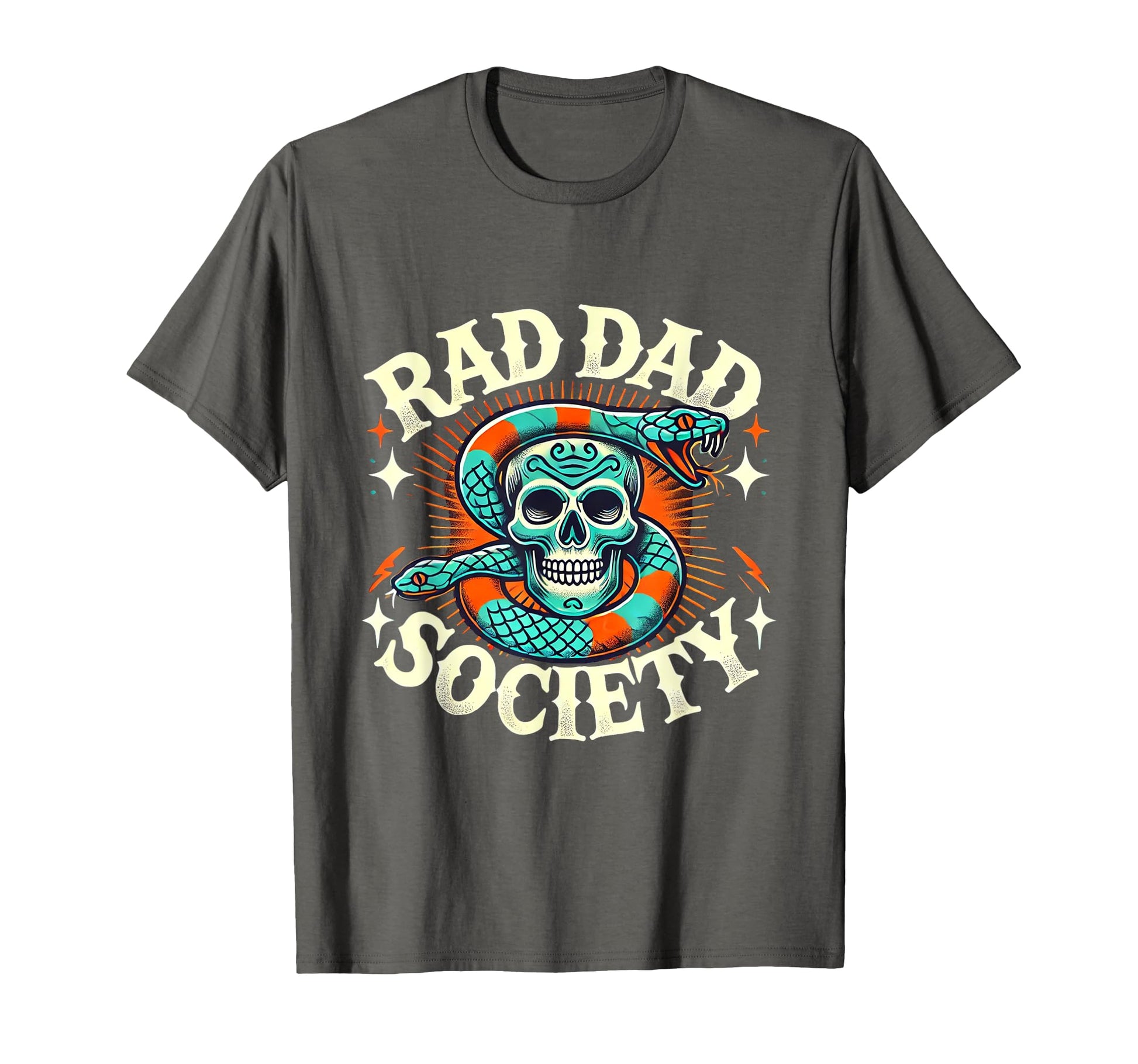 Rad Dad Society Skull And Snake T-Shirt - Graphic Print Men Women - T-Shirt, Sweatshirt, Hoodie