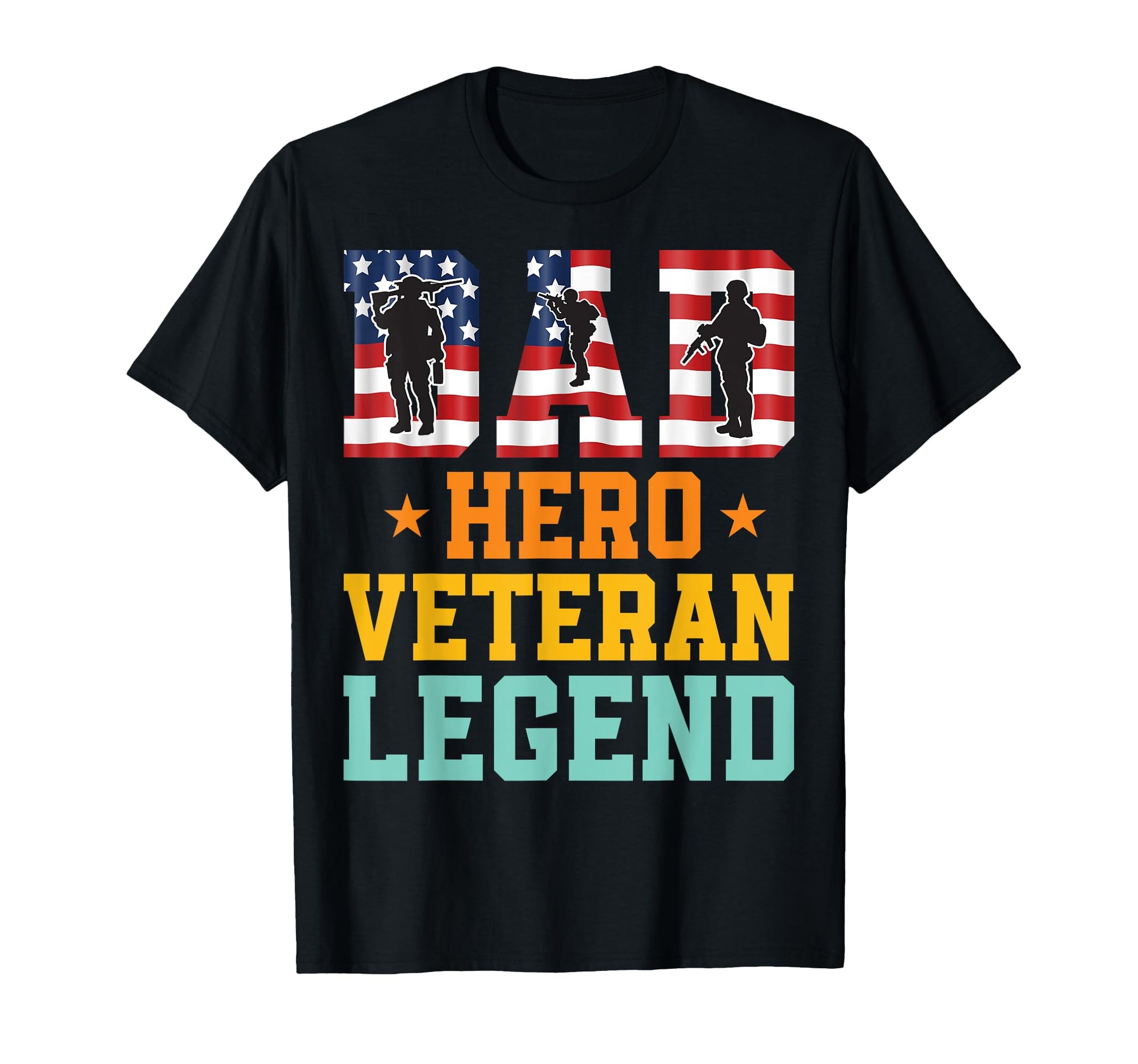 Dad Hero Veteran Legend Patriotic T-Shirt - Aesthetic Graphic Men Women - T-Shirt, Sweatshirt, Hoodie